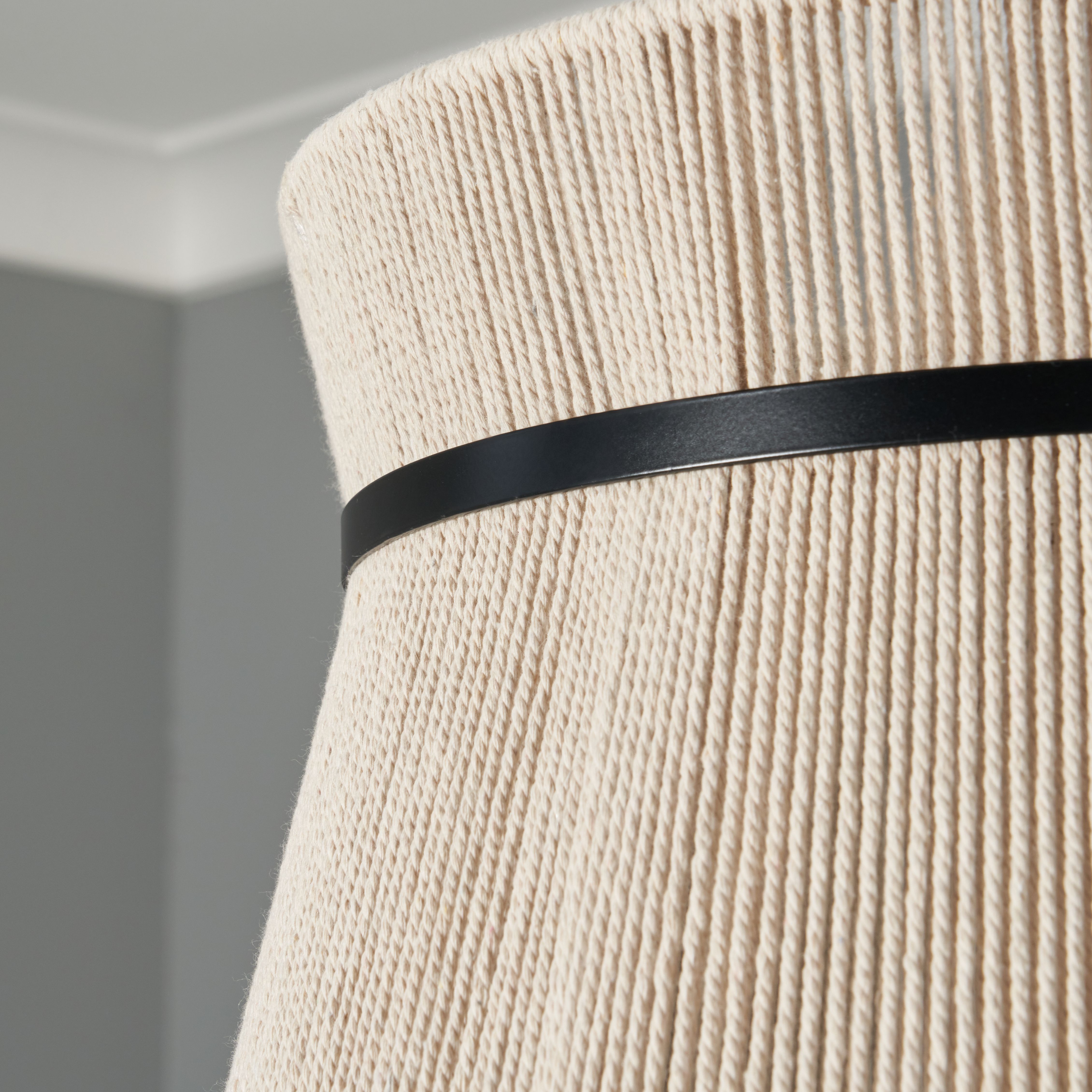 Valdur Wide String Shade - Ivory/Black