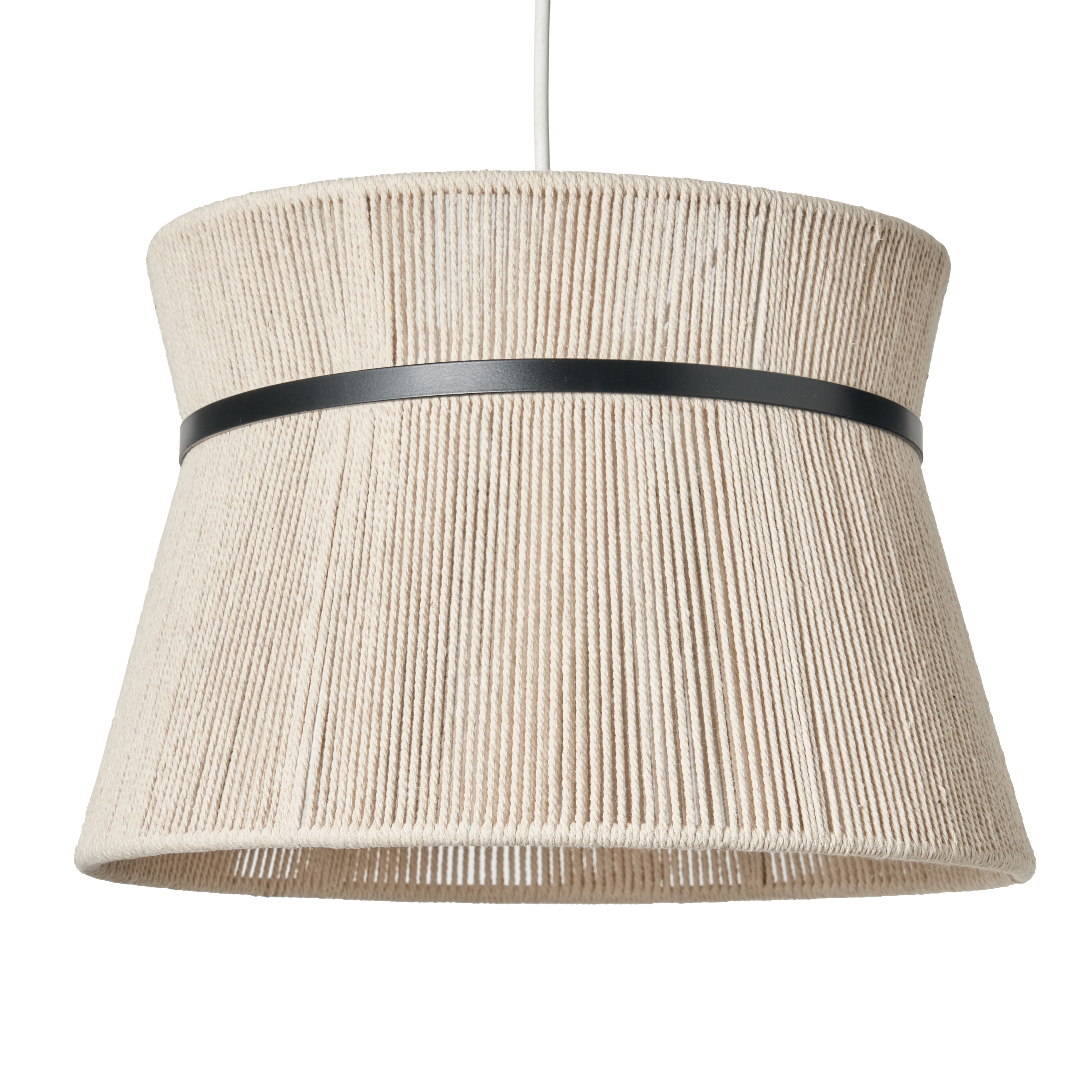Valdur Wide String Shade - Ivory/Black