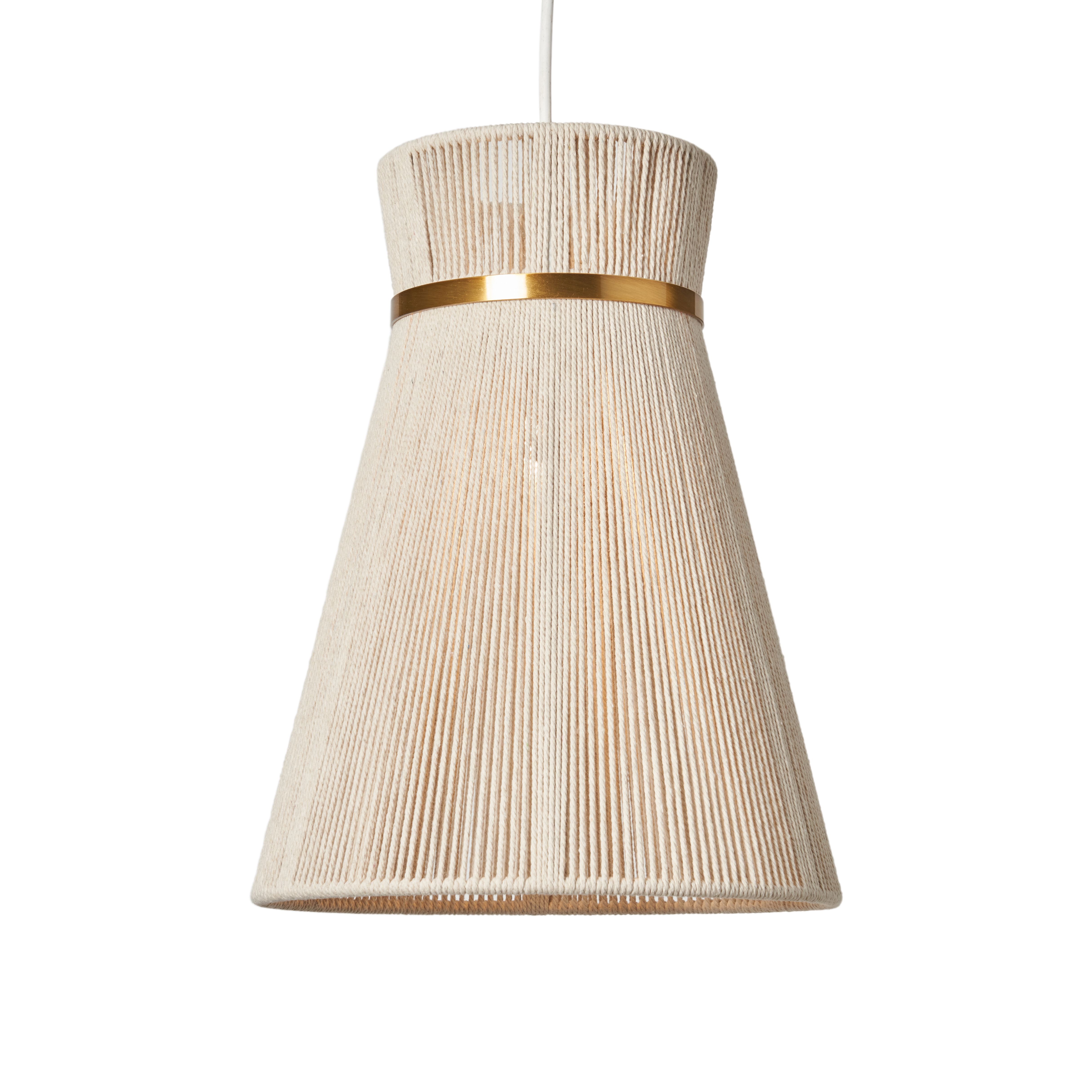 Valdur Wide String Shade - Ivory/Gold