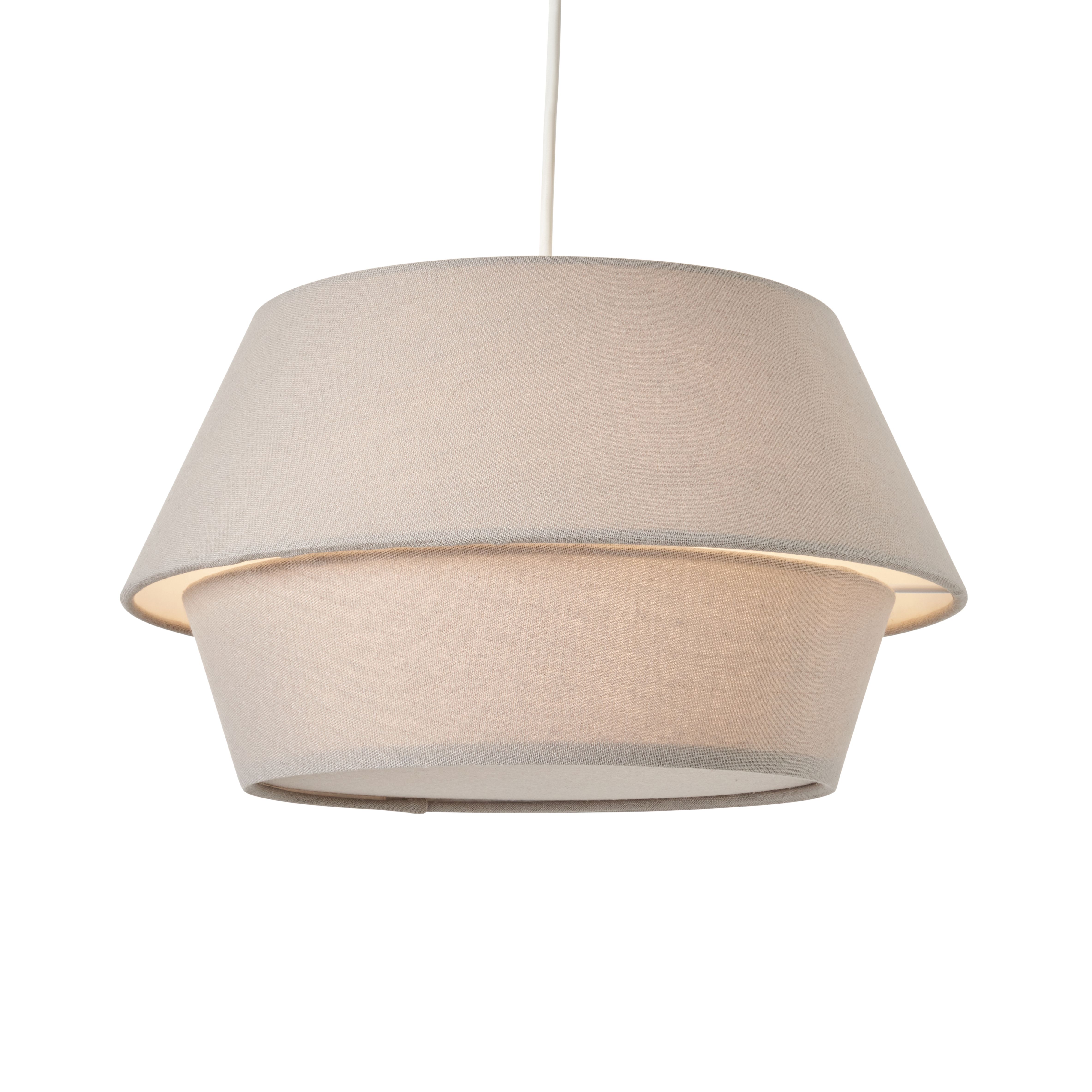 Balsa Double Layer Shade With Diffuser Grey