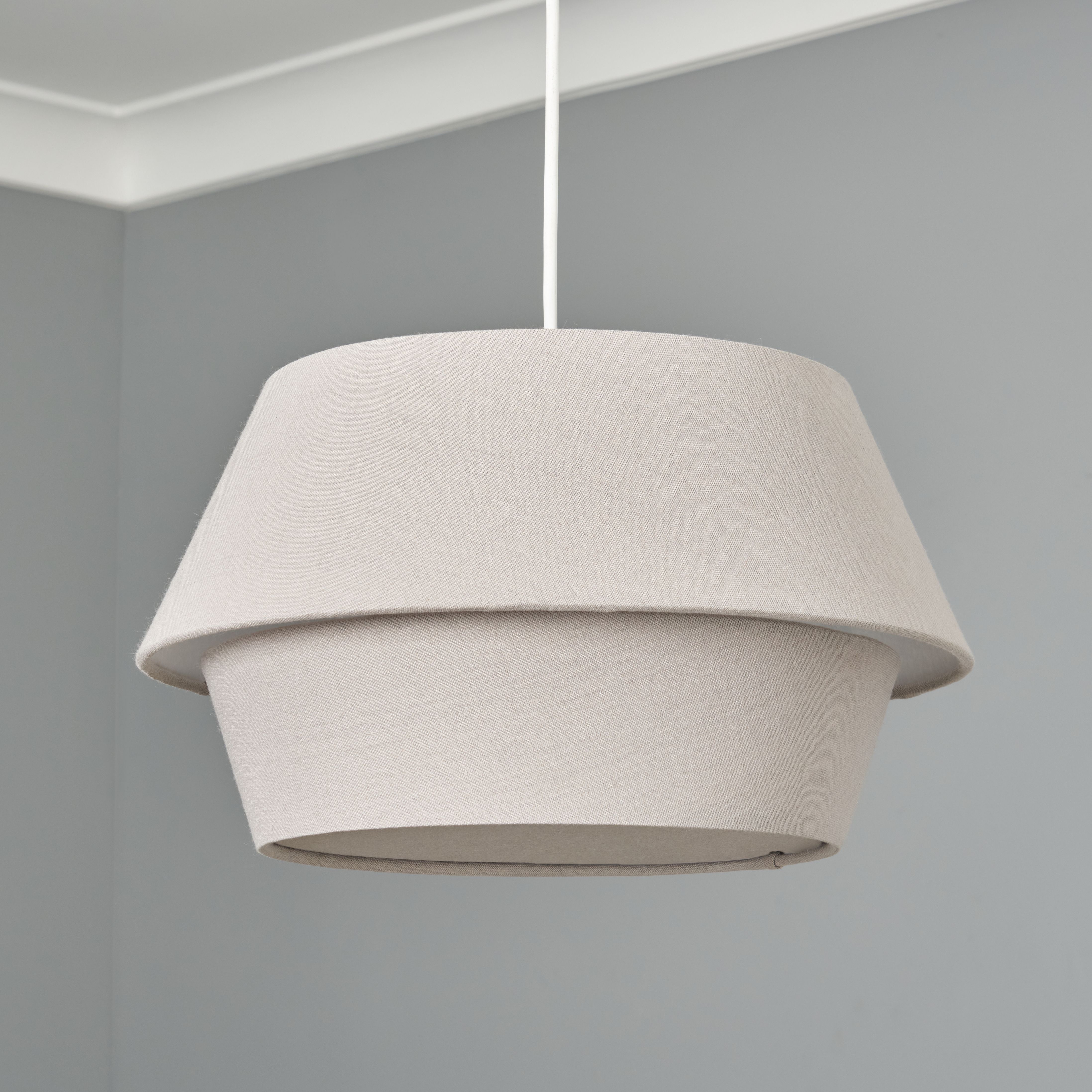 Balsa Double Layer Shade With Diffuser Grey