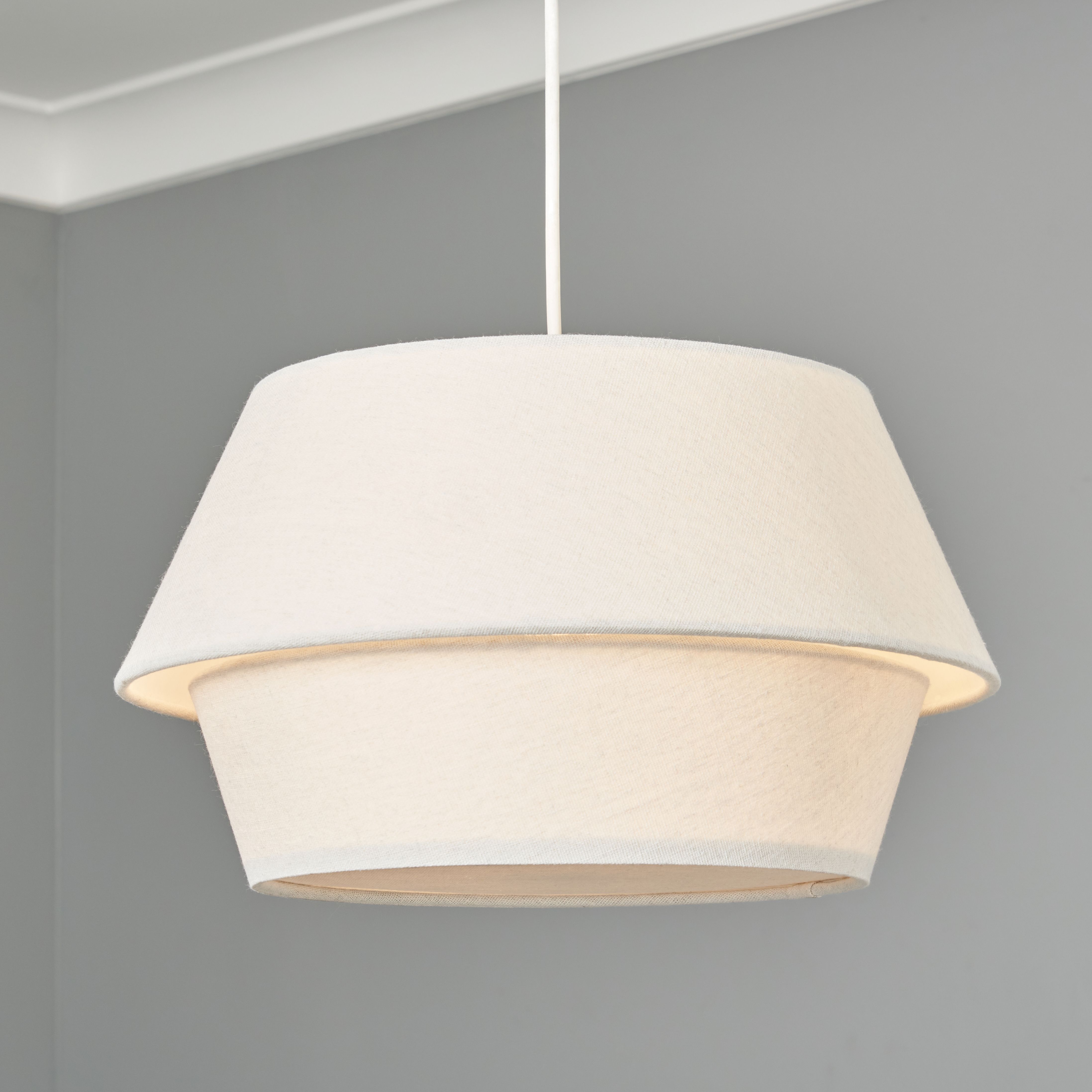 Balsa Double Layer Shade With Diffuser Natural