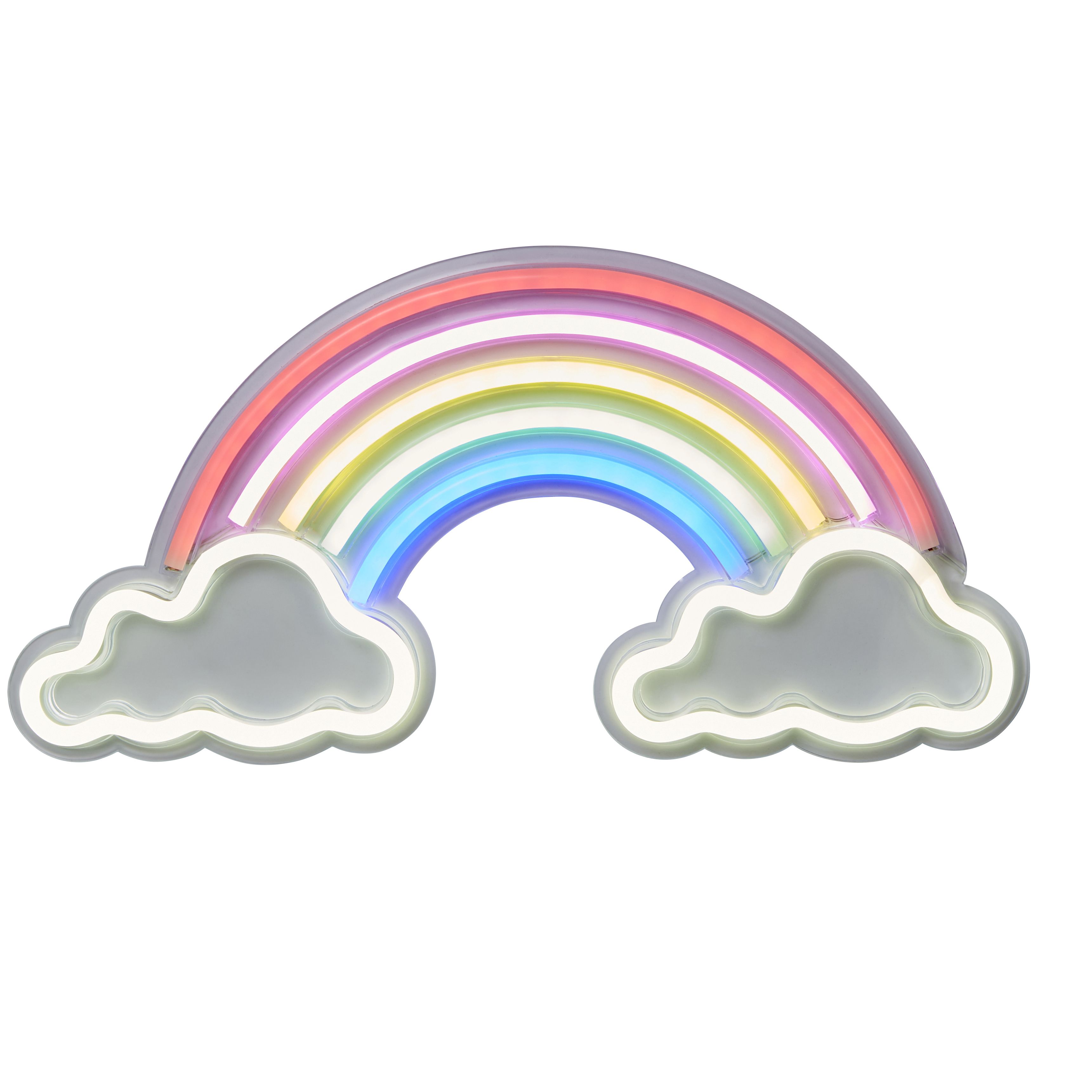 Beau Rainbow And Cloud Neon Wall Light