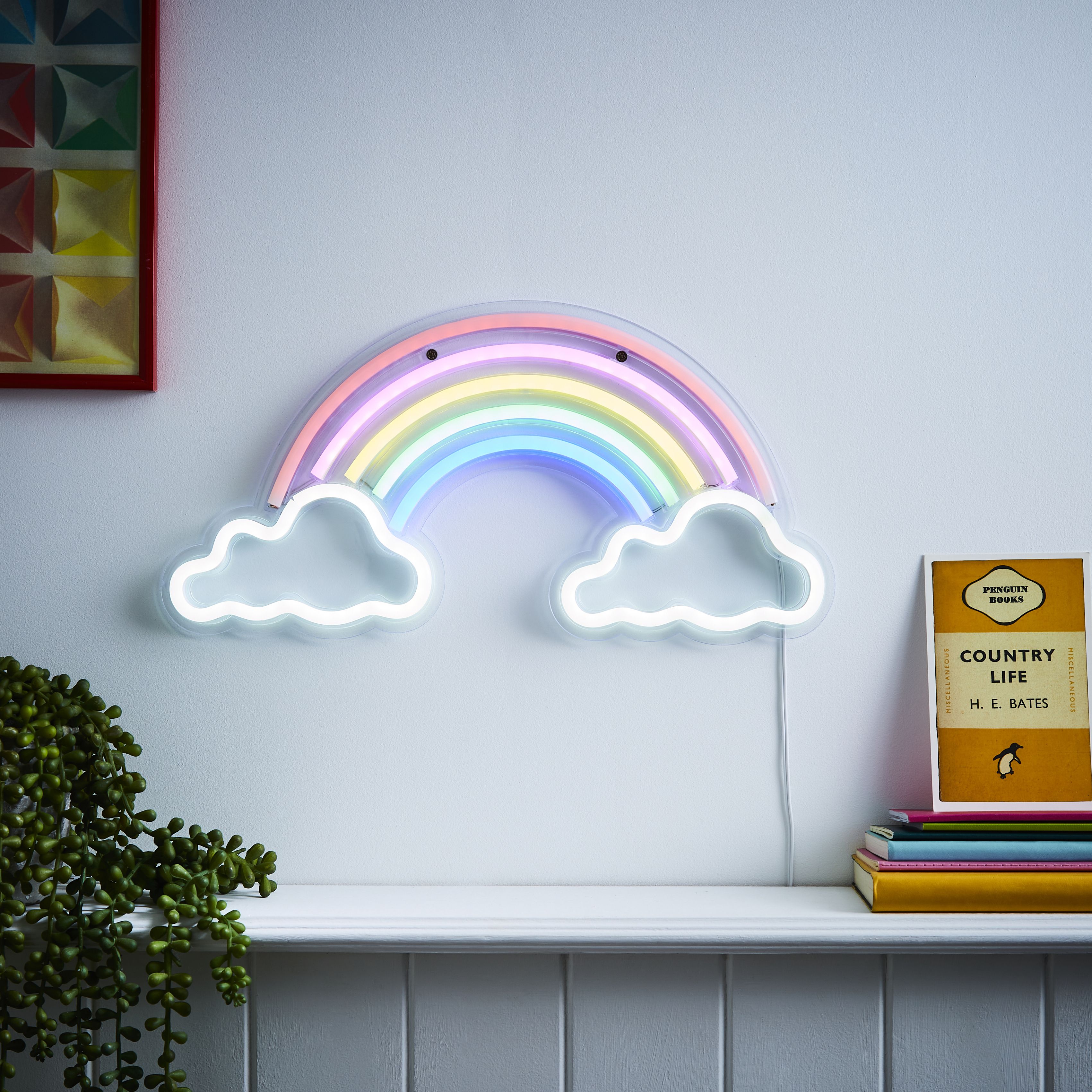 Beau Rainbow And Cloud Neon Wall Light