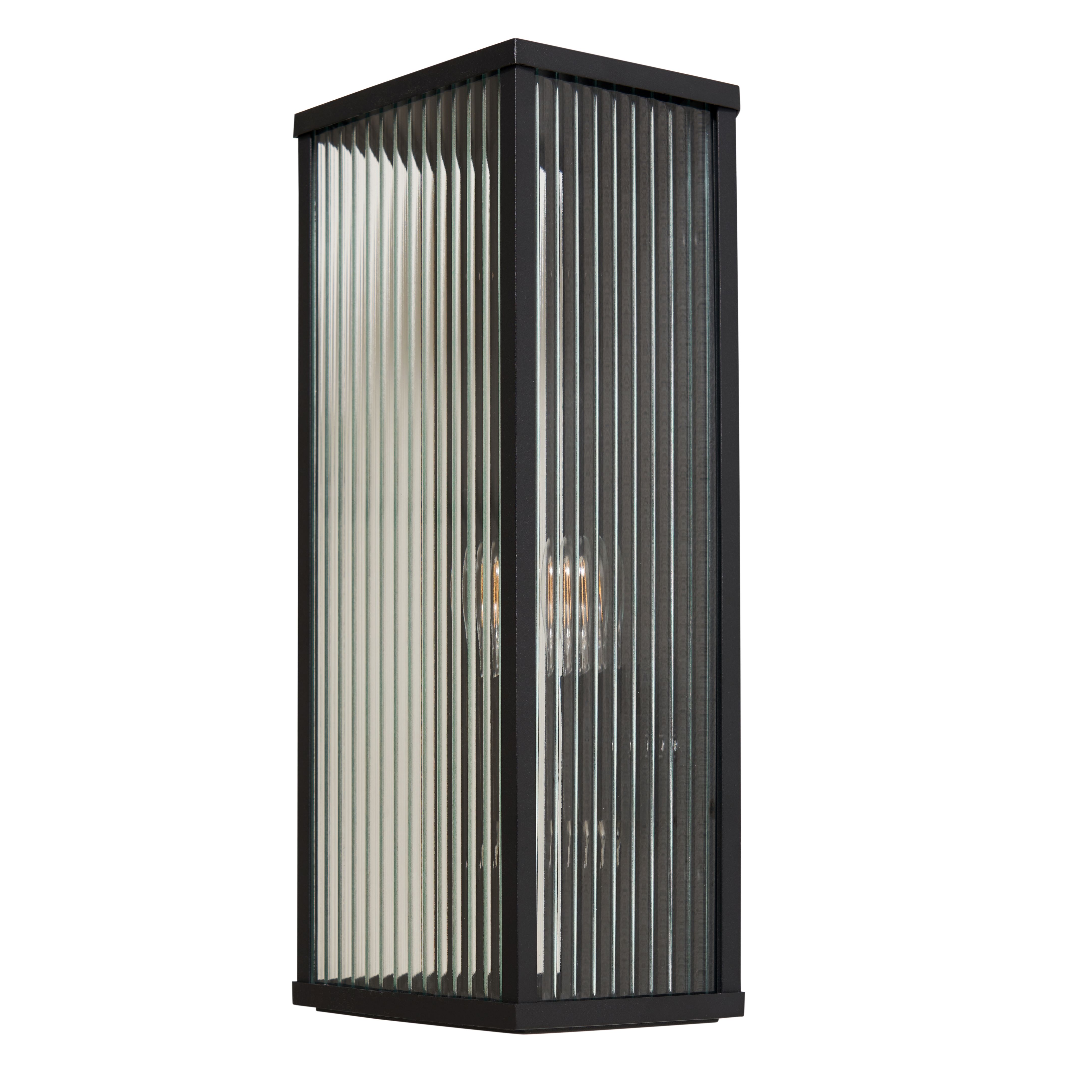 Booth Reeded Glass Outdoor Wall Light