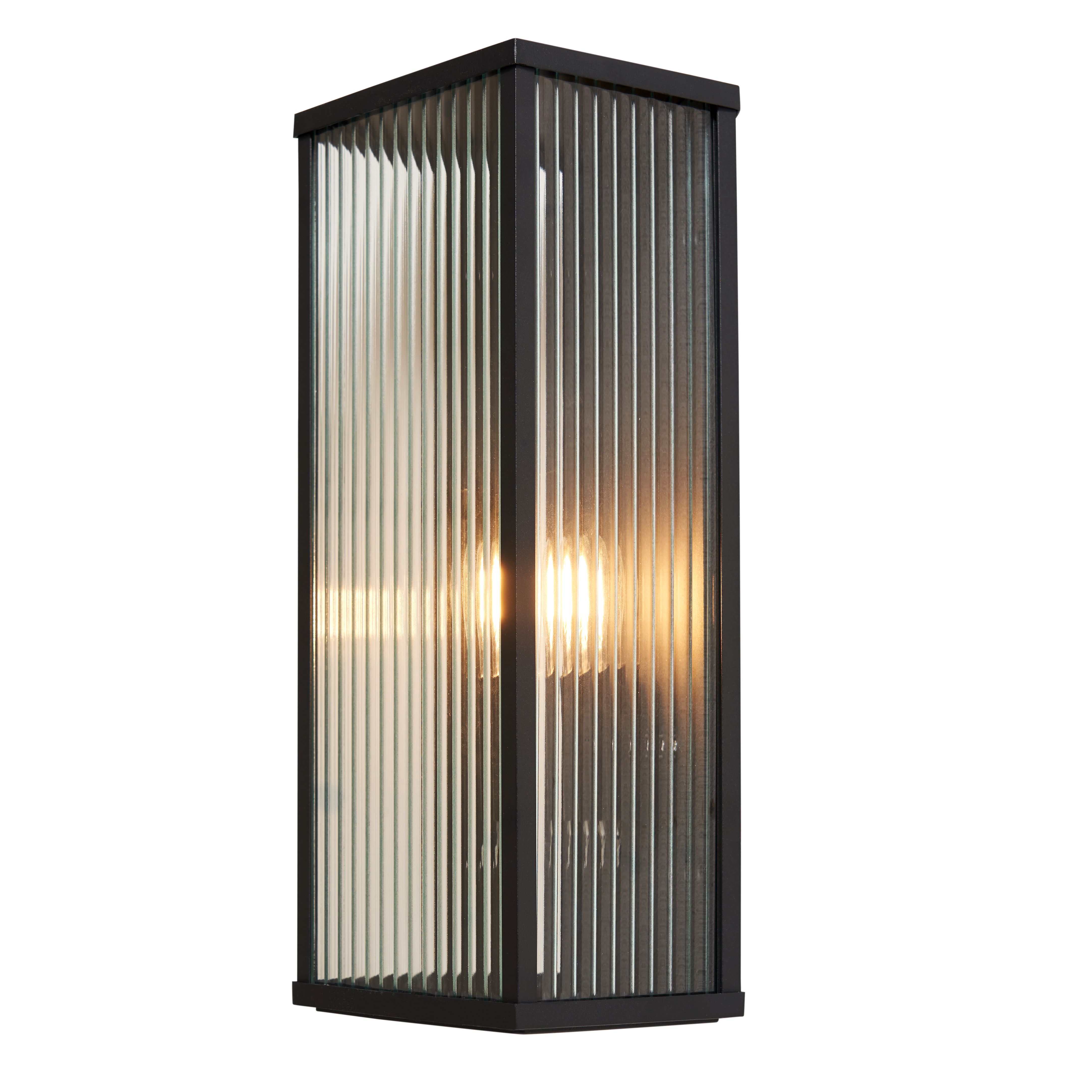 Booth Reeded Glass Outdoor Wall Light