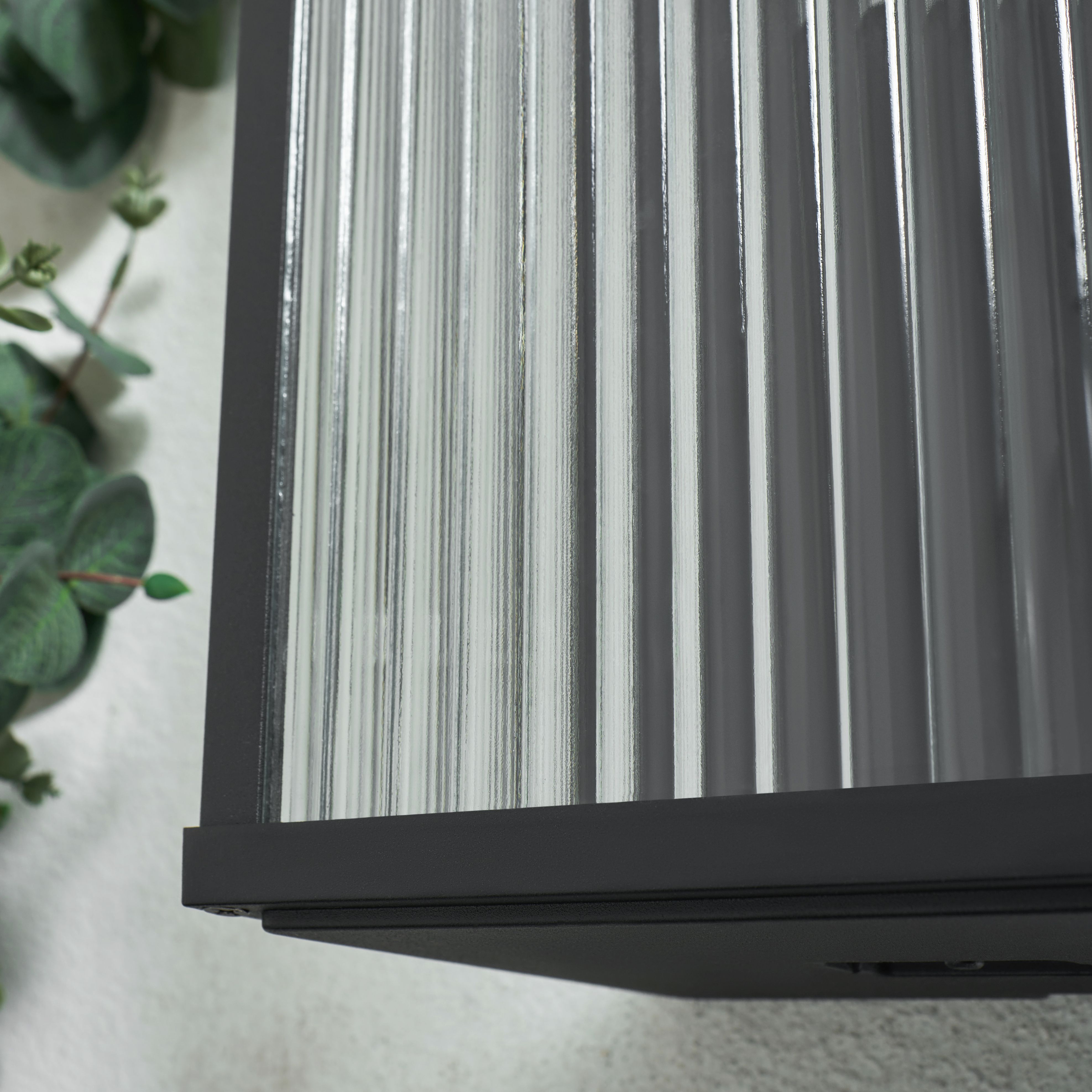 Booth Reeded Glass Outdoor Wall Light