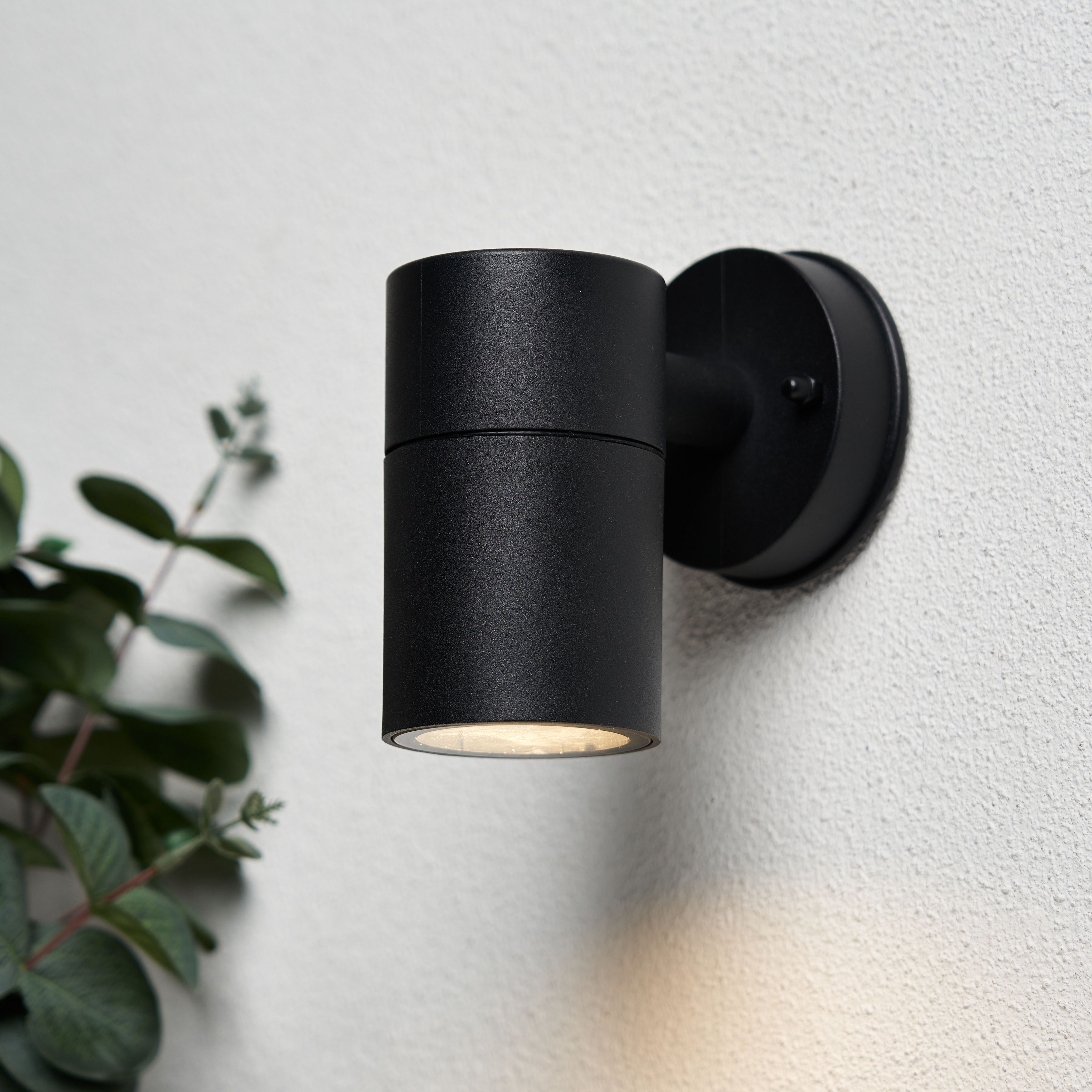 Leto Carbon Fibre Down Wall Light Gu10 Black