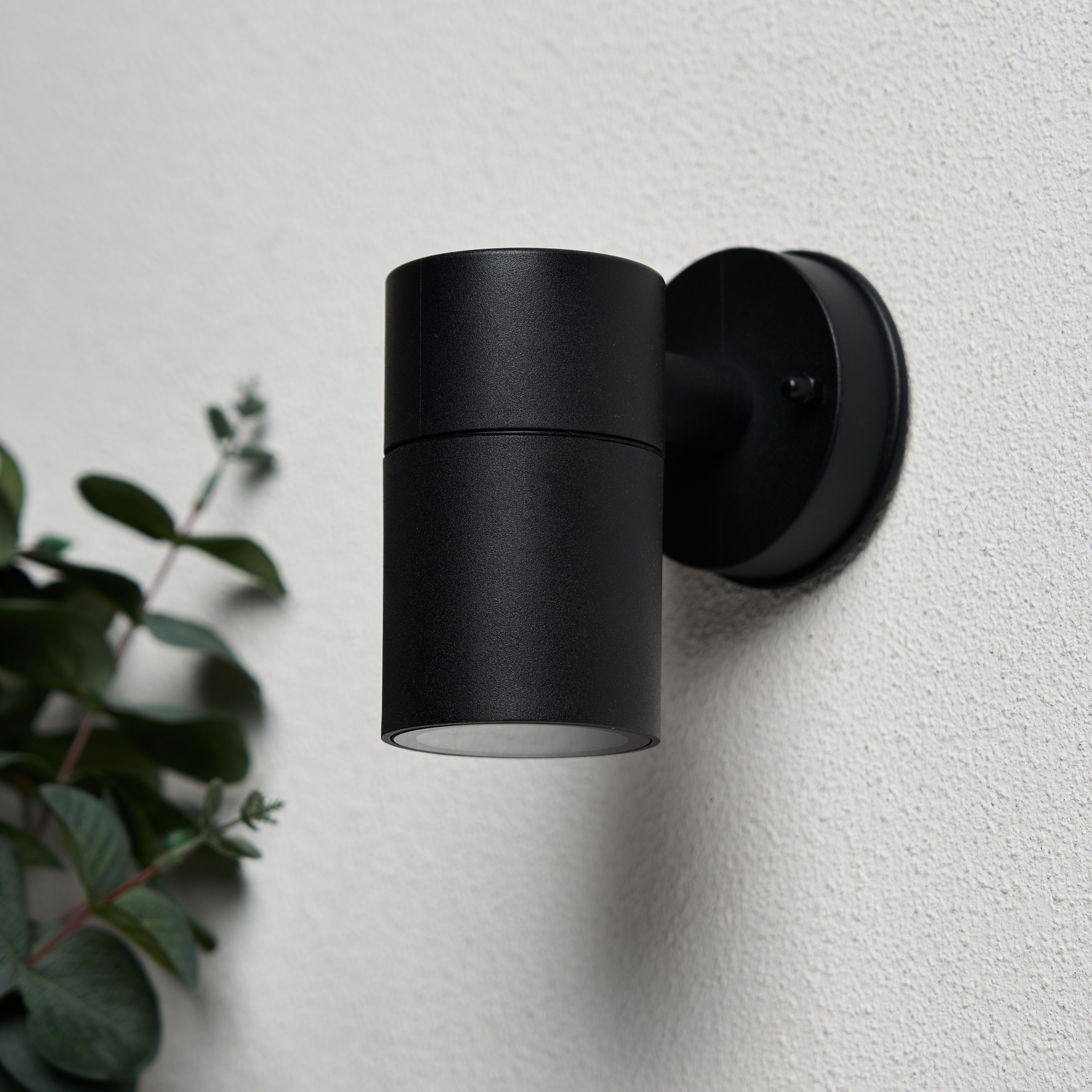 Leto Carbon Fibre Down Wall Light Gu10 Black