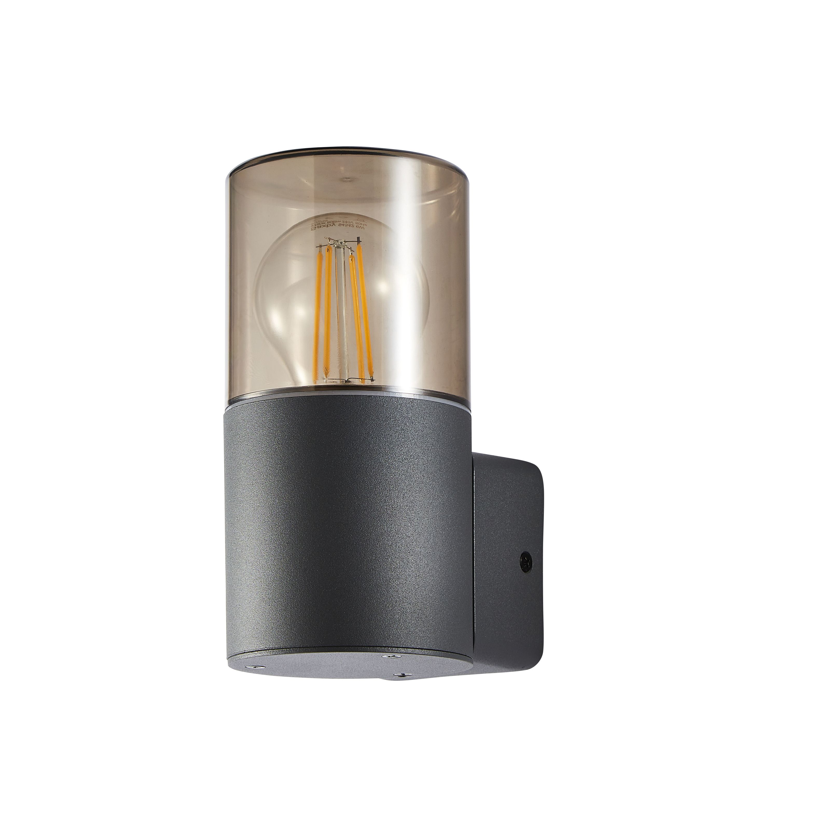 Fortin 1 Light E27 Round Uplight Grey/Smoke