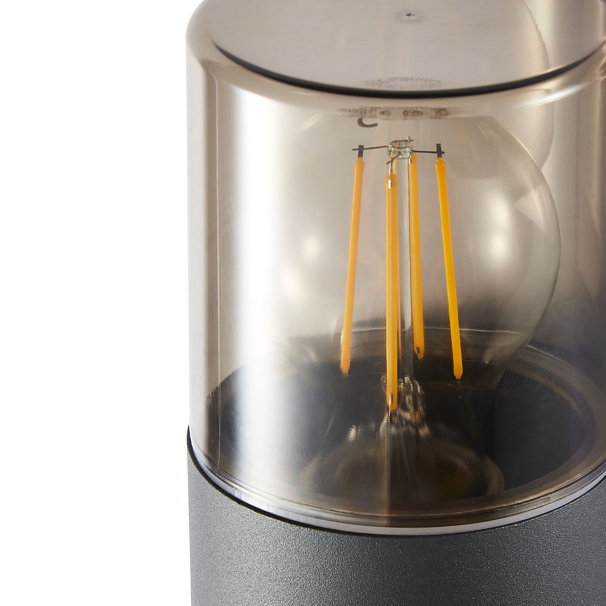 Fortin 1 Light E27 Round Uplight Grey/Smoke