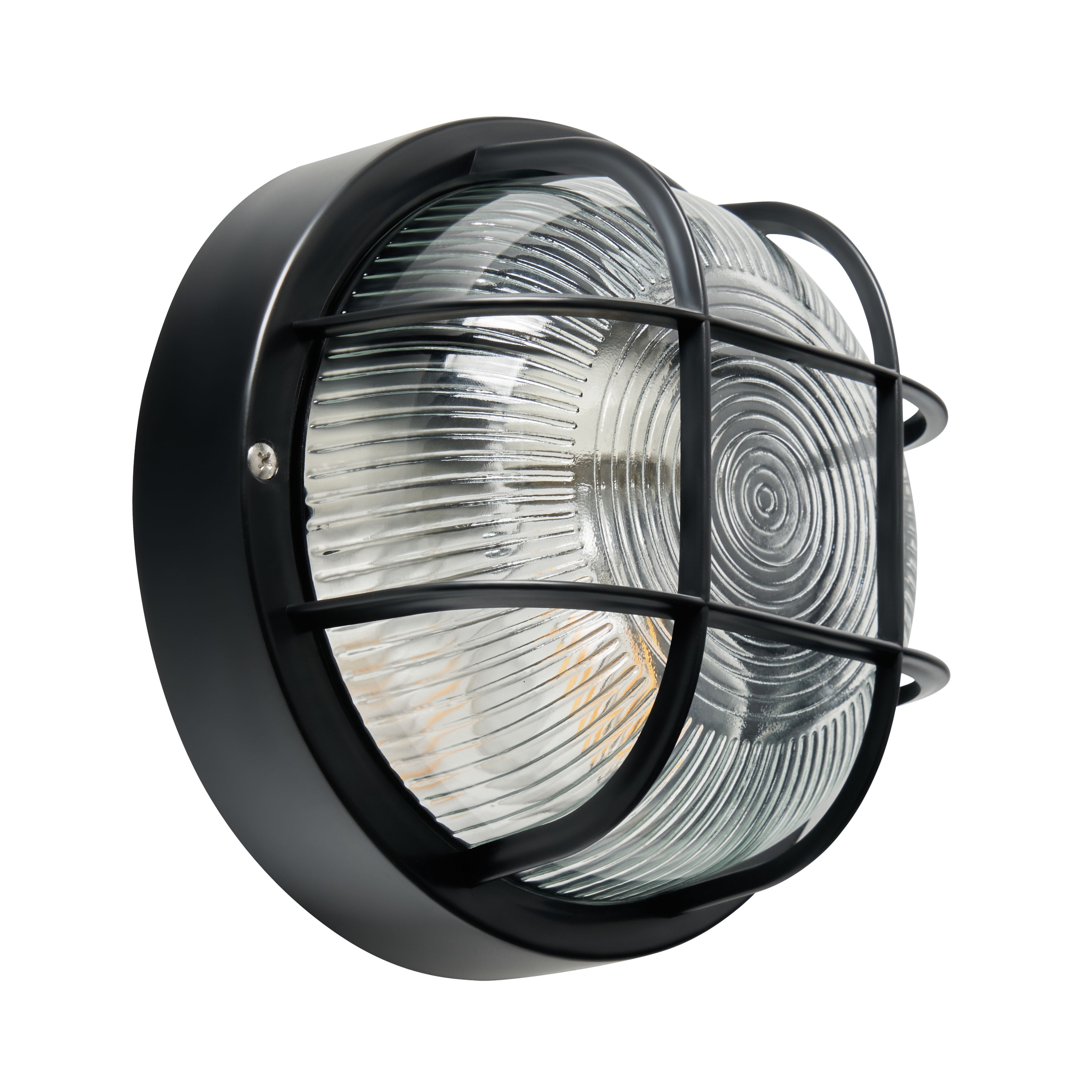 Potet Round Bulk Head Black