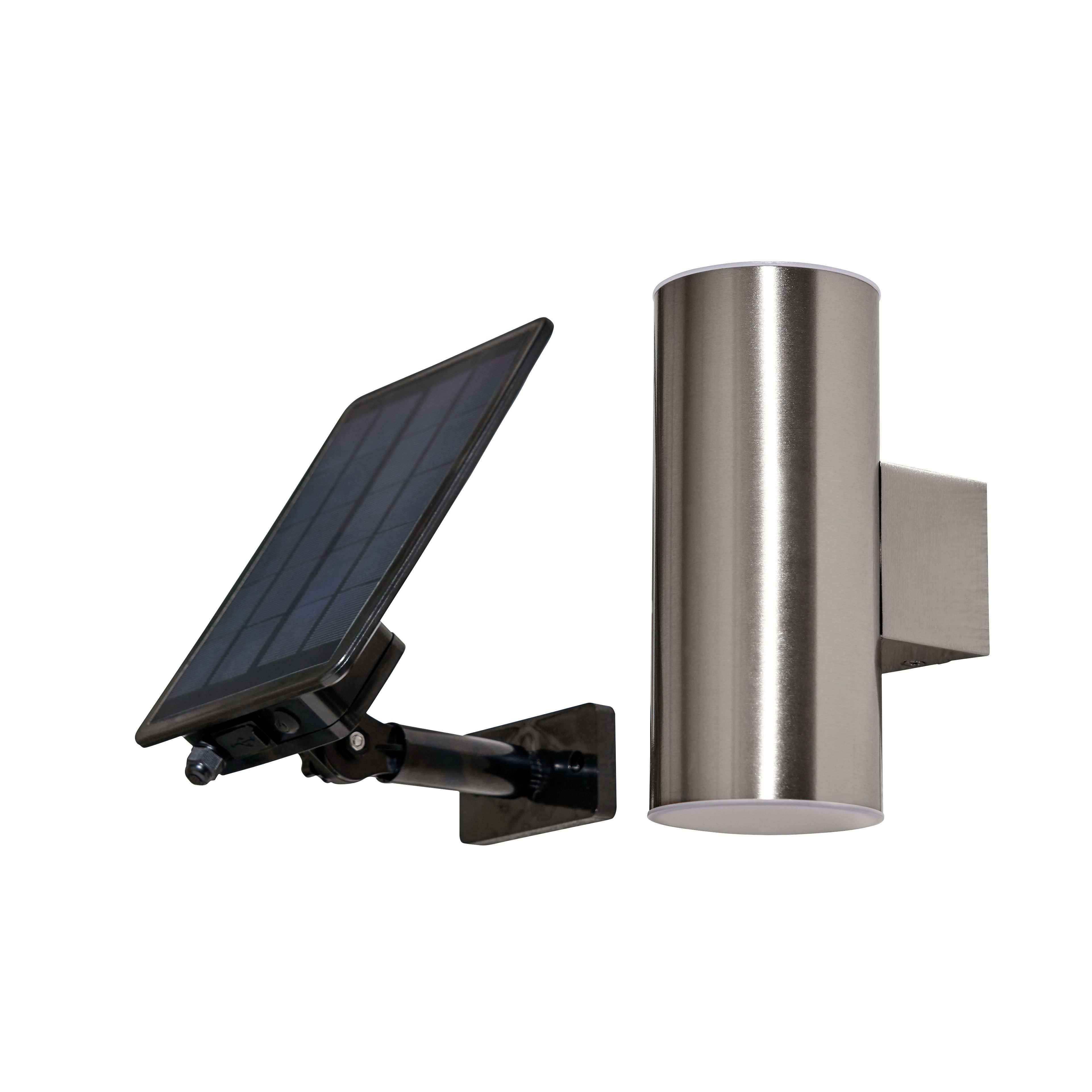 Aurin Solar LED Wall Light chrome