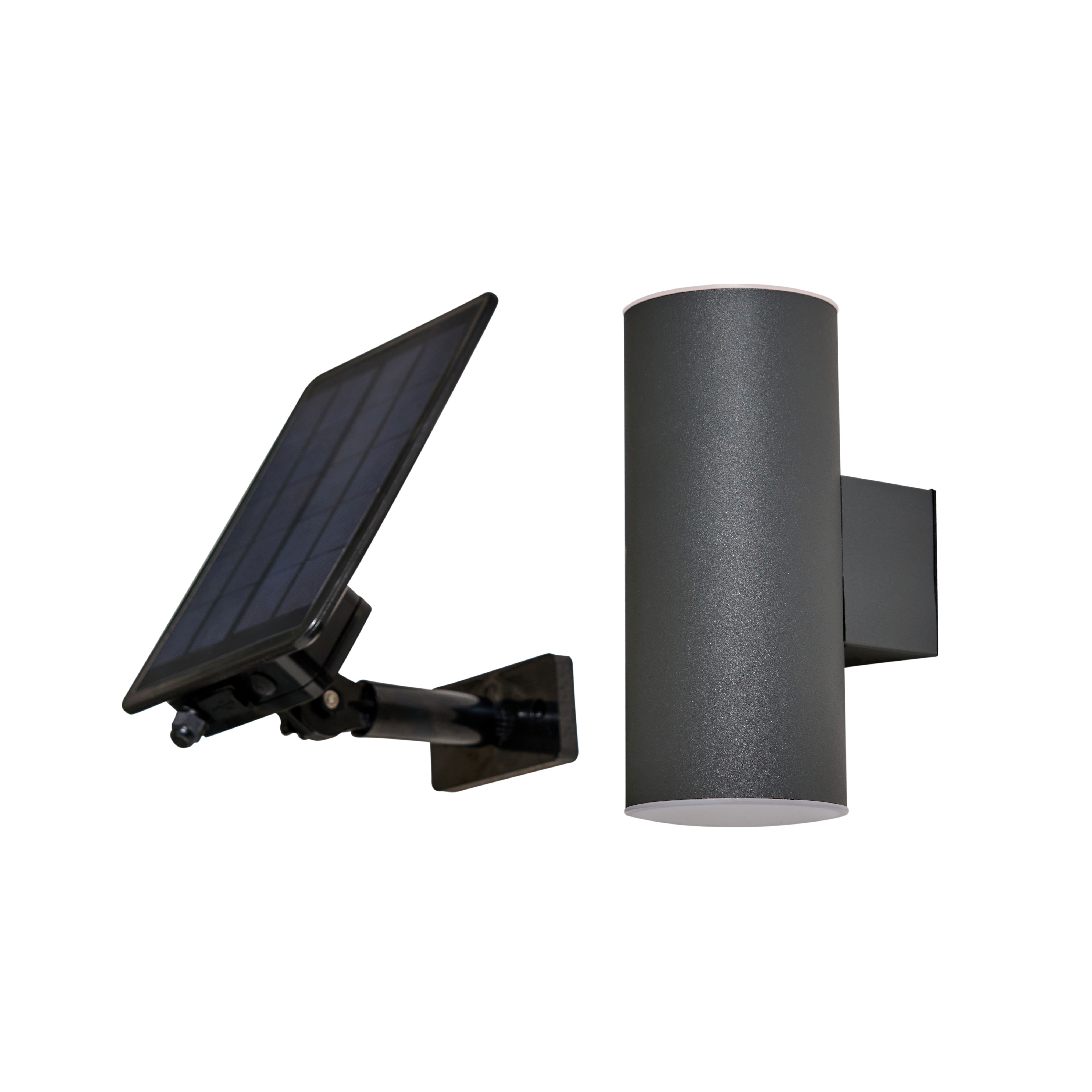 Aurin Solar LED Wall Light Black
