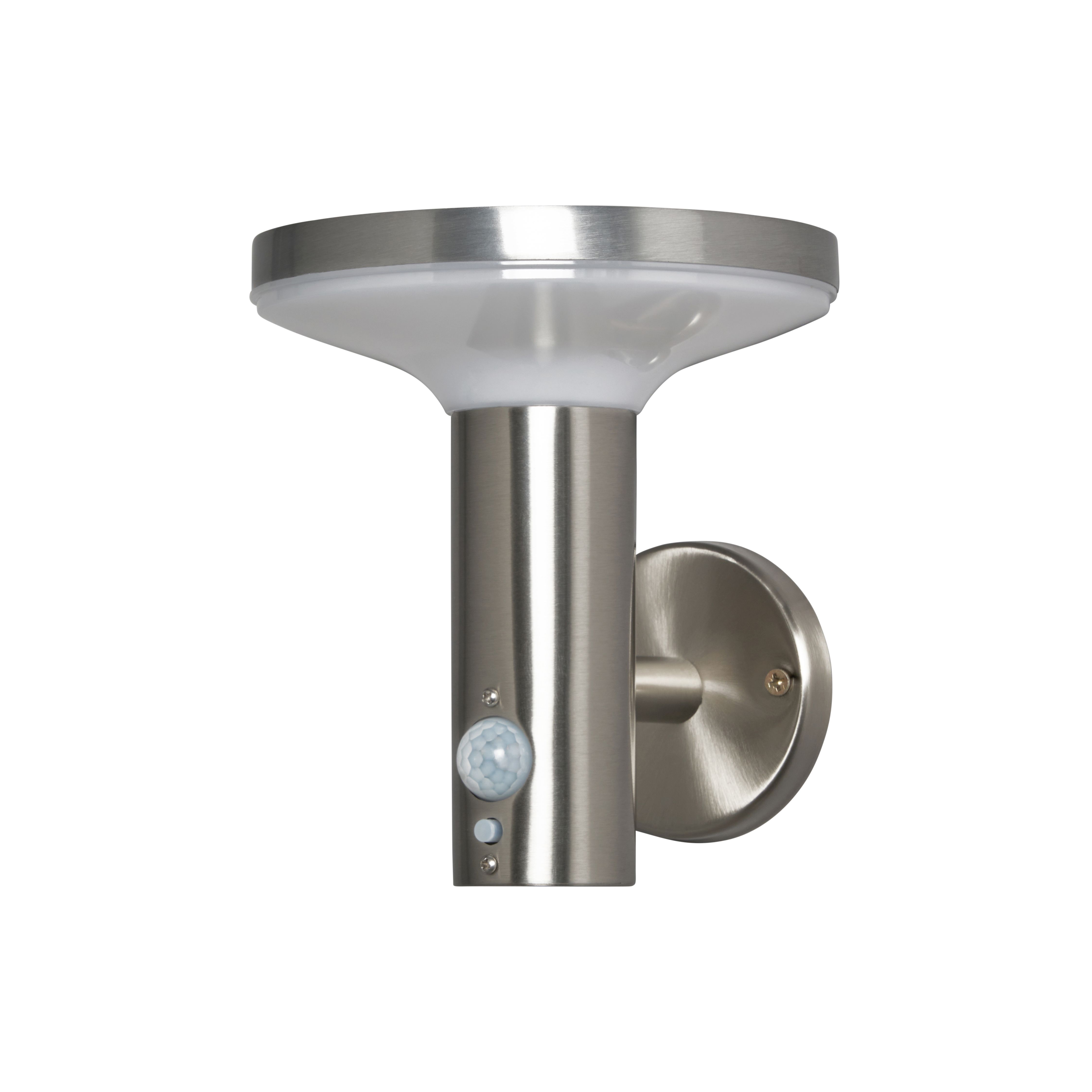 Pilato Solar LED Wall Light Chrome