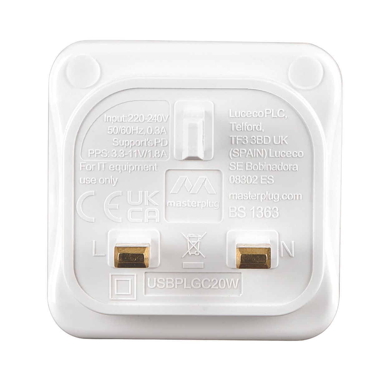 Masterplug 20W Usb C Fast Charger