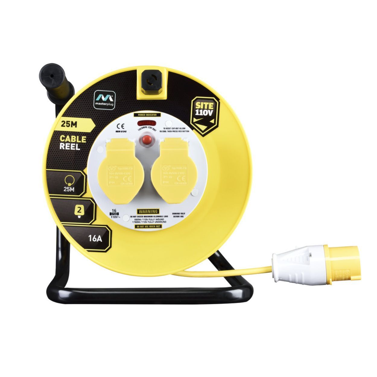 Masterplug 25M 110V 16A Ip44 Cable Reel
