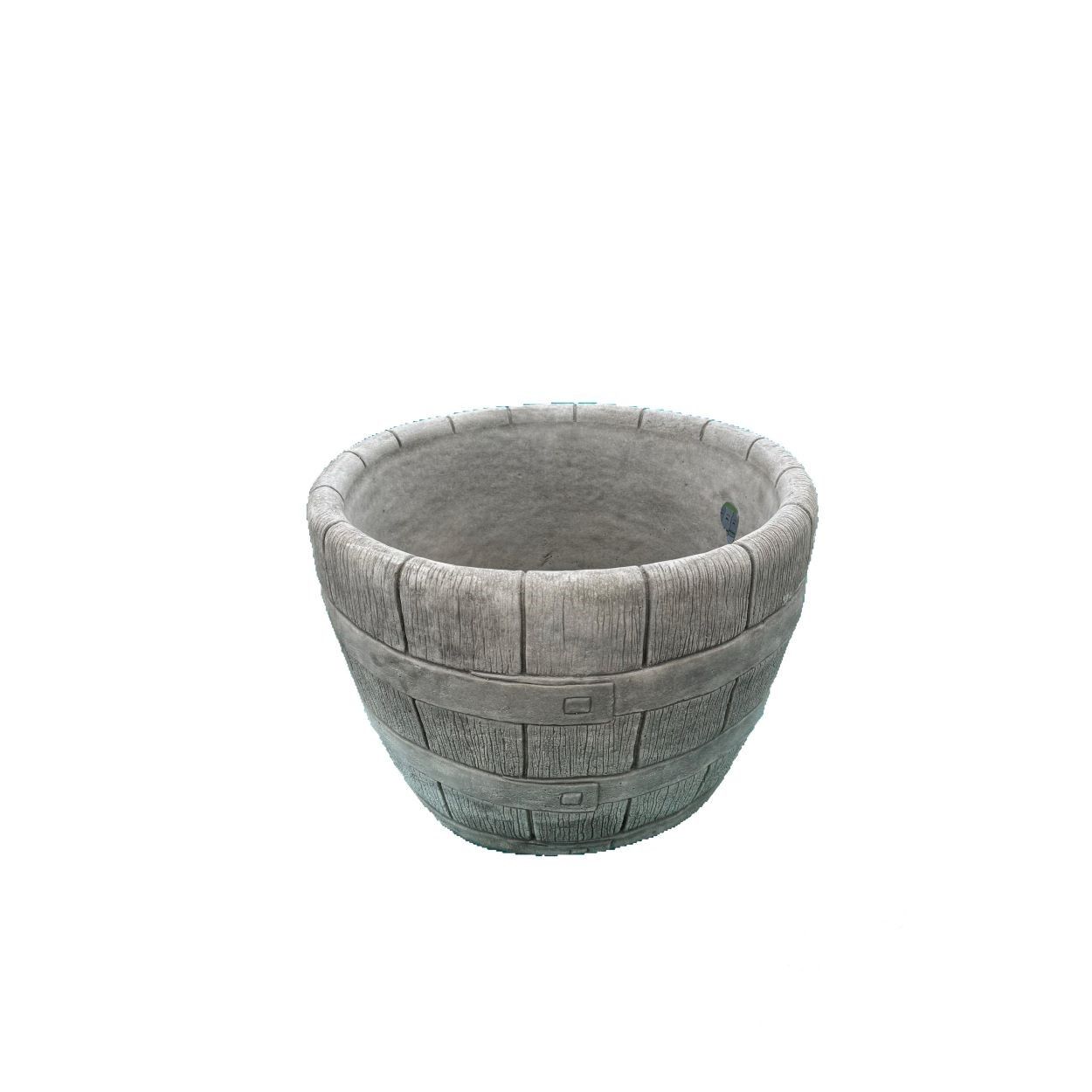 Stone Barrel Garden Pot Ornament 30cm