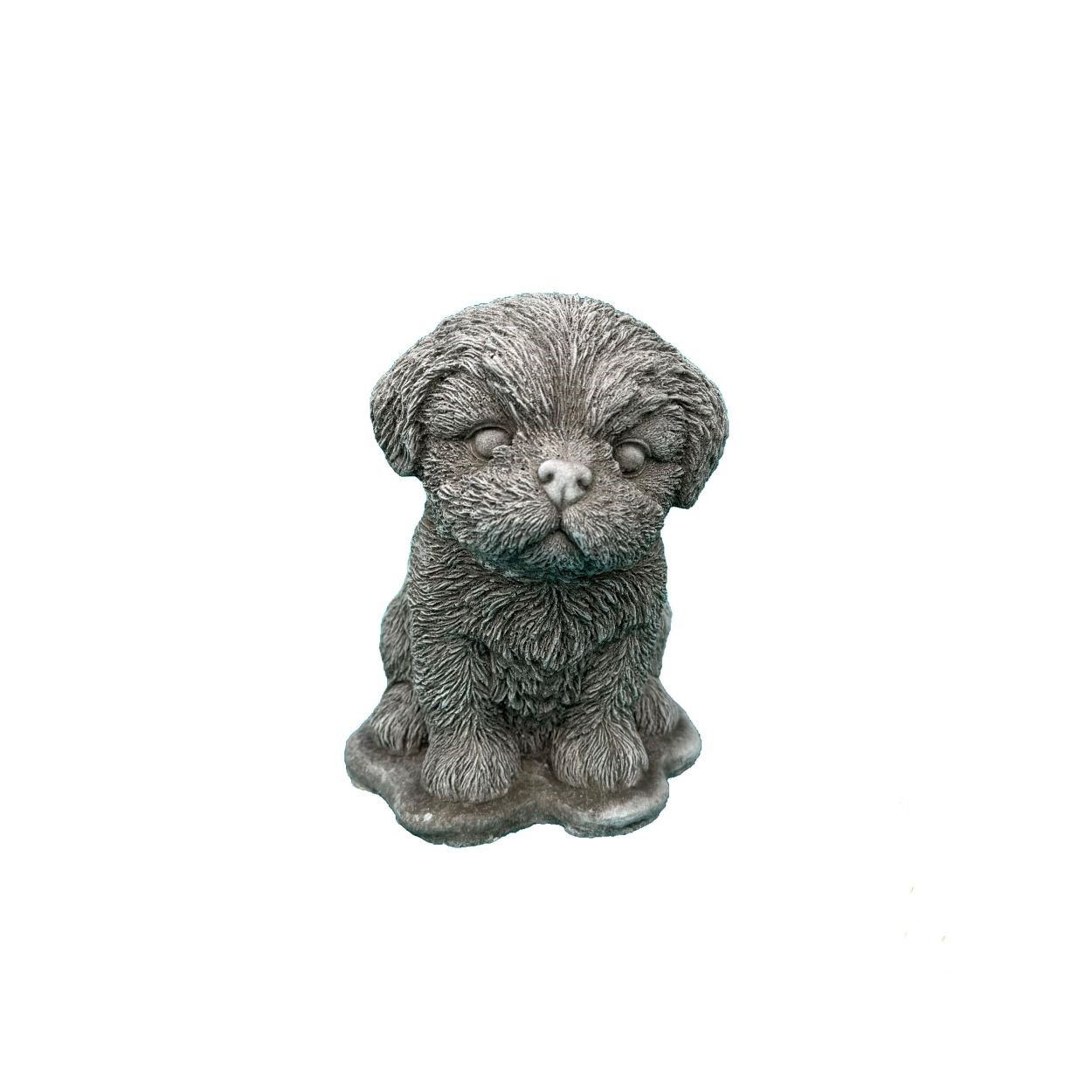 Stone Fluffy Puppy Ornament 18cm