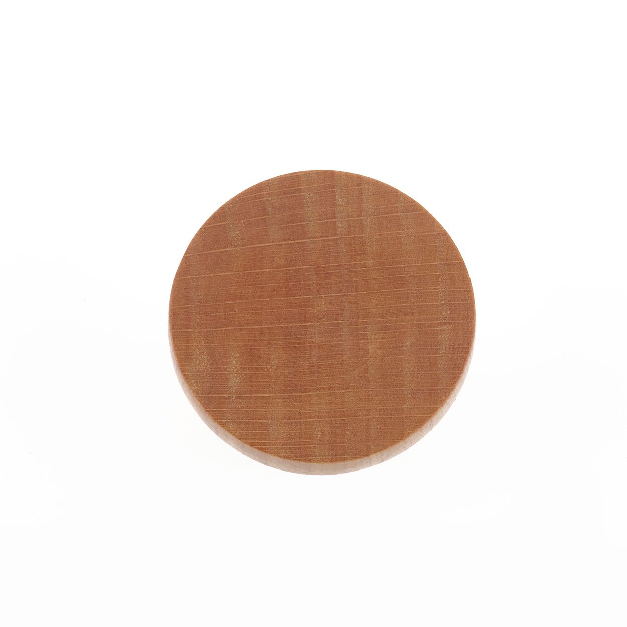 Basic Round Wooden Cabinet Knob 33Mm Light Stain Pk2