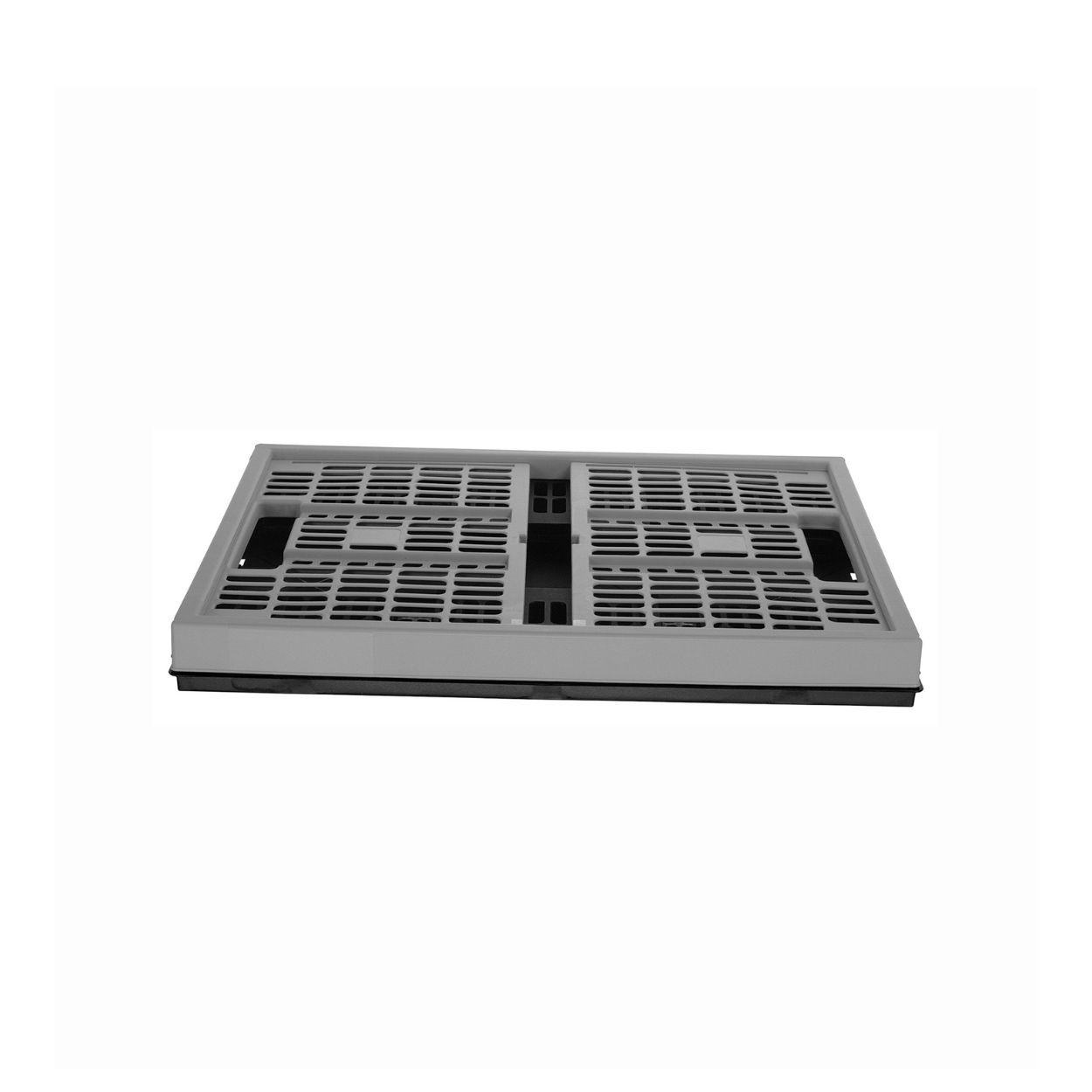 Folding Crate 32L Silver And Black