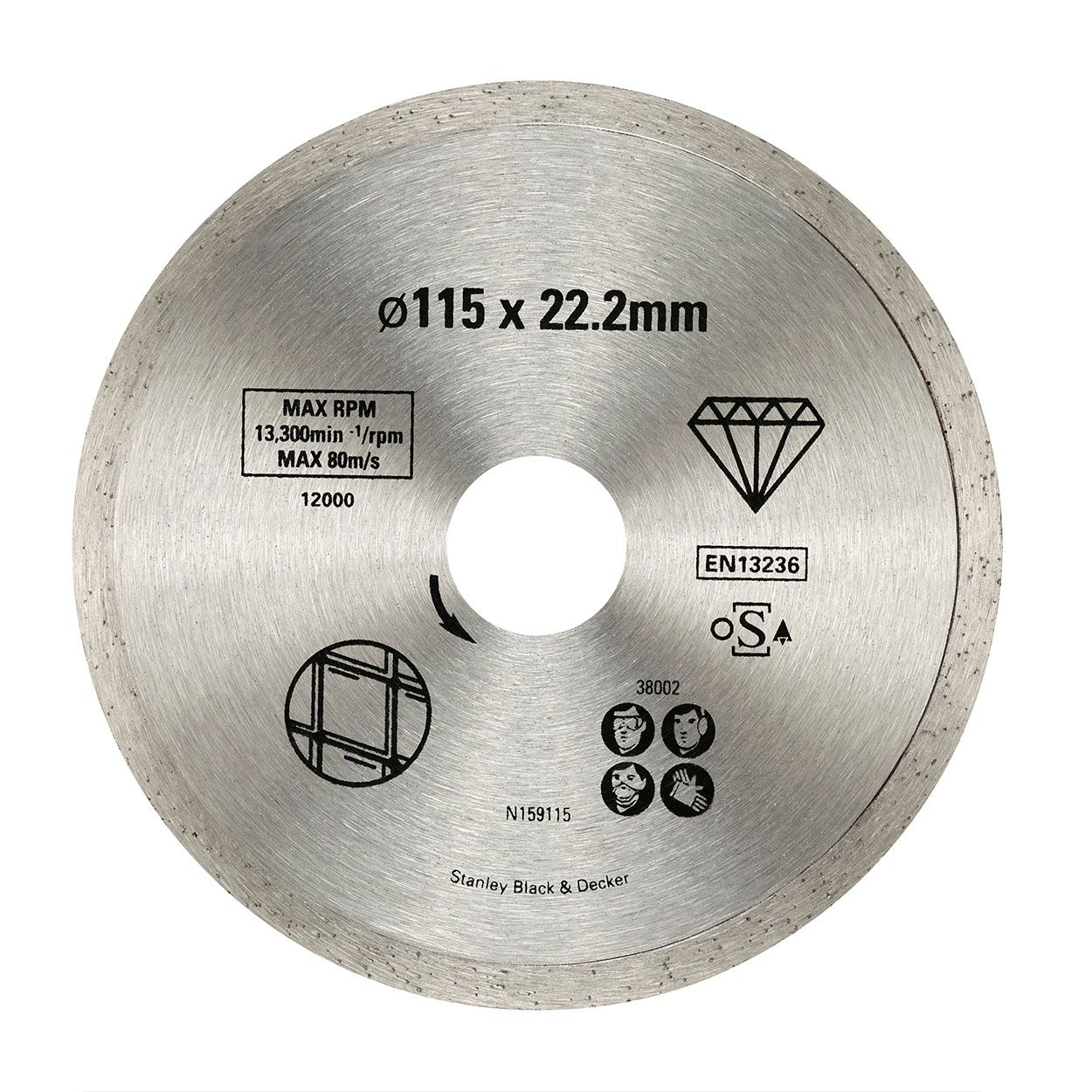 Diamond Disc 115x22.2 Tile Cut.Cont. Rim