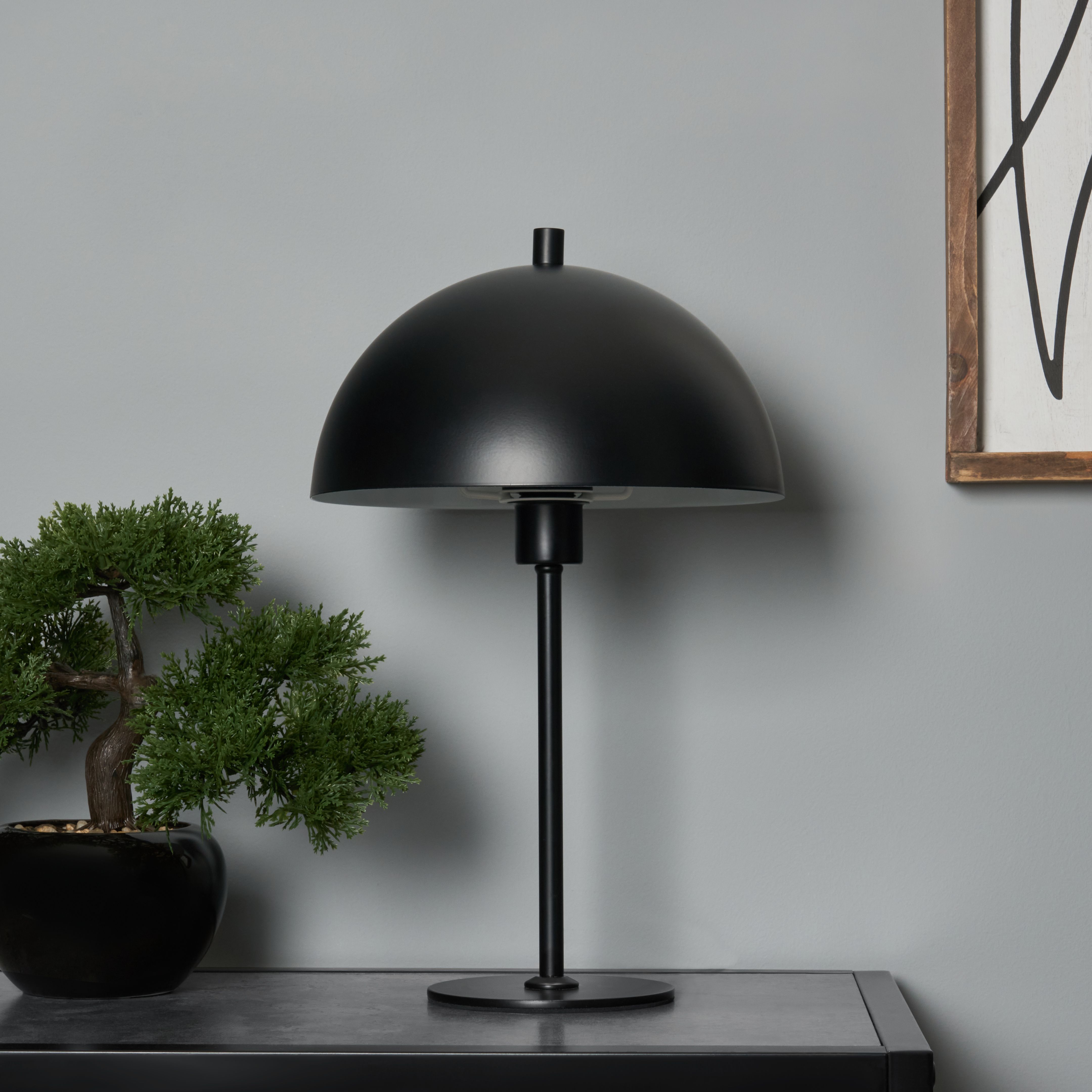 Landok Metal Table Lamp Matt  Black