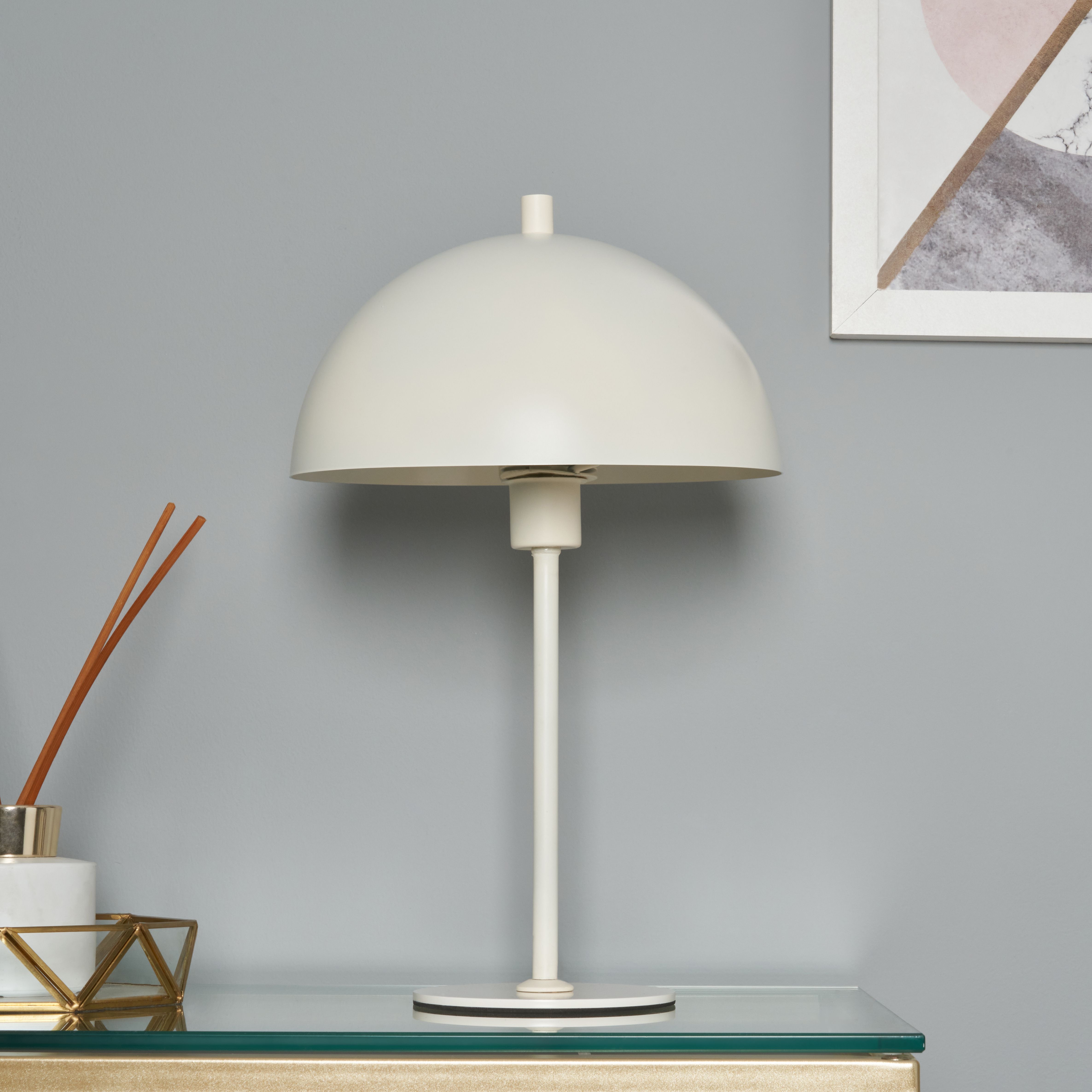 Landok Metal Table Lamp - Matt White