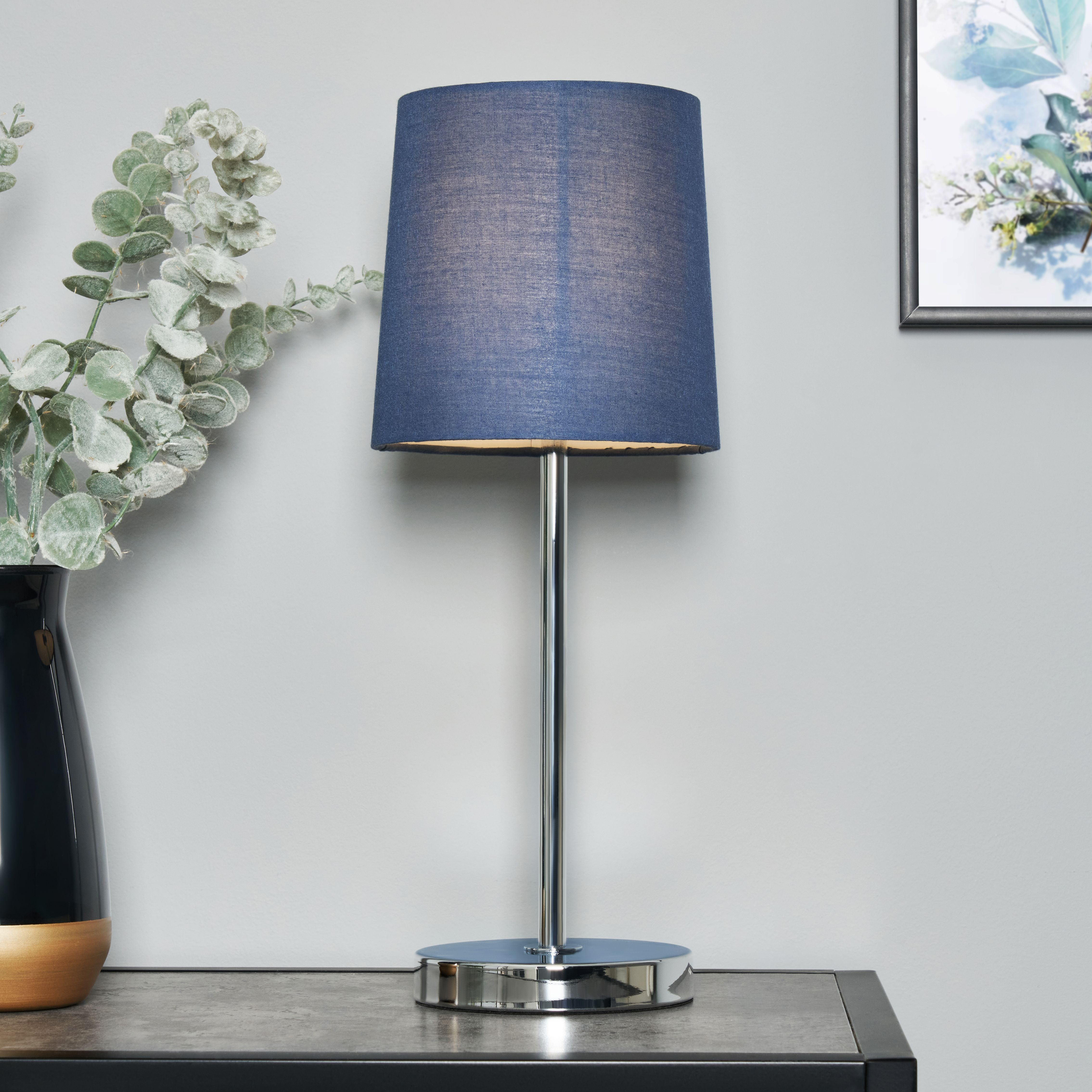 Landok Metal Table Lamp - Navy