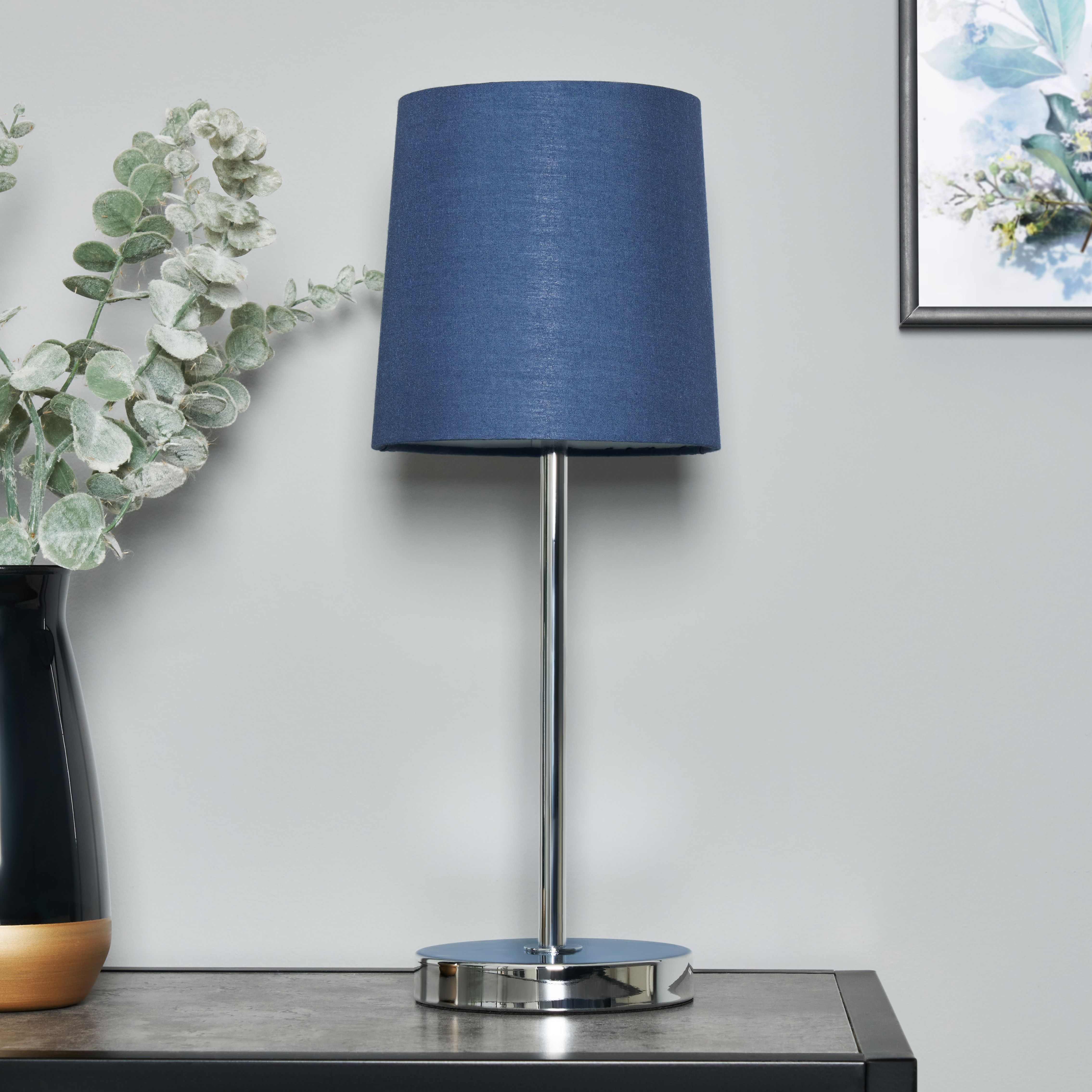 Landok Metal Table Lamp - Navy