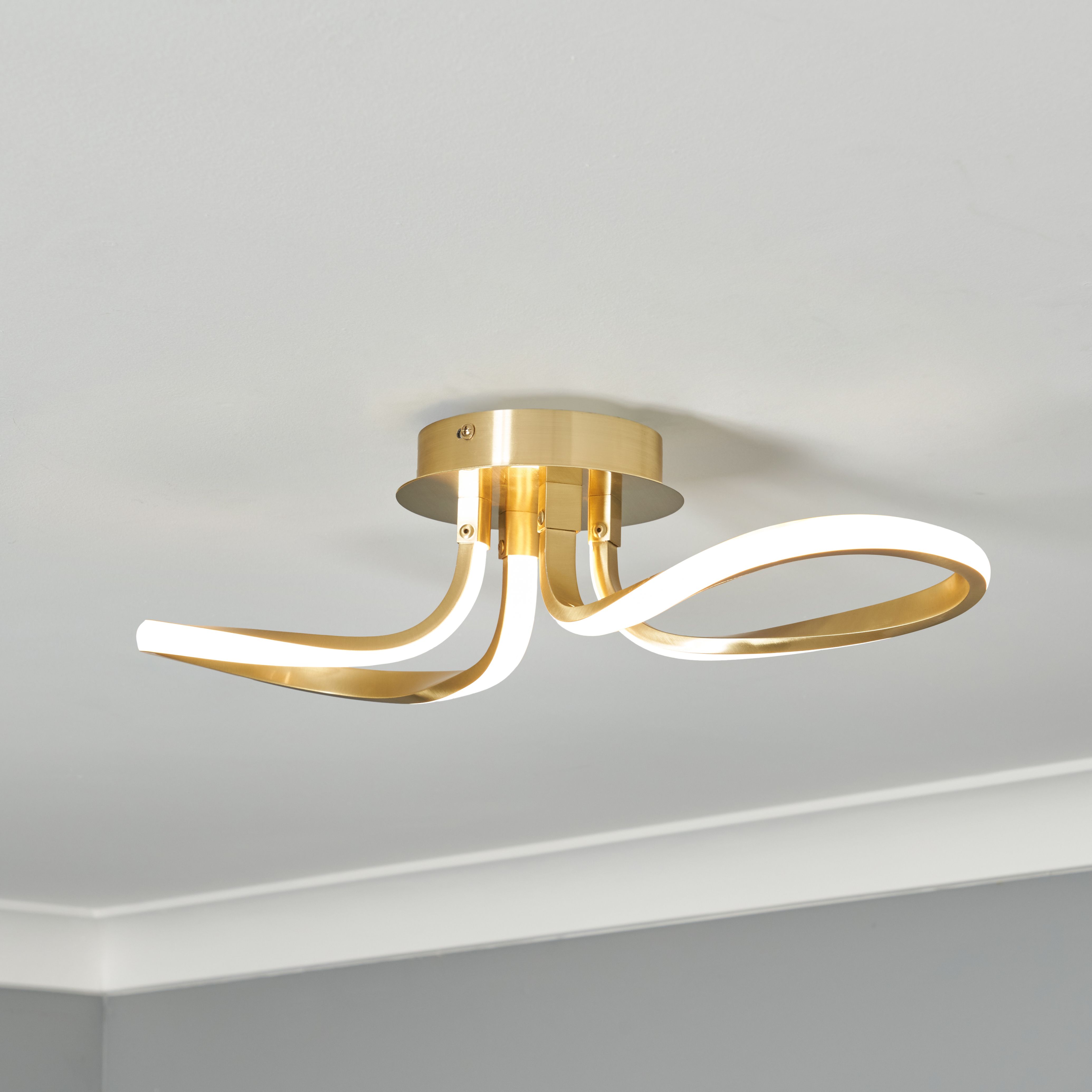 Loop LED Wall Lamp - Warm Brass