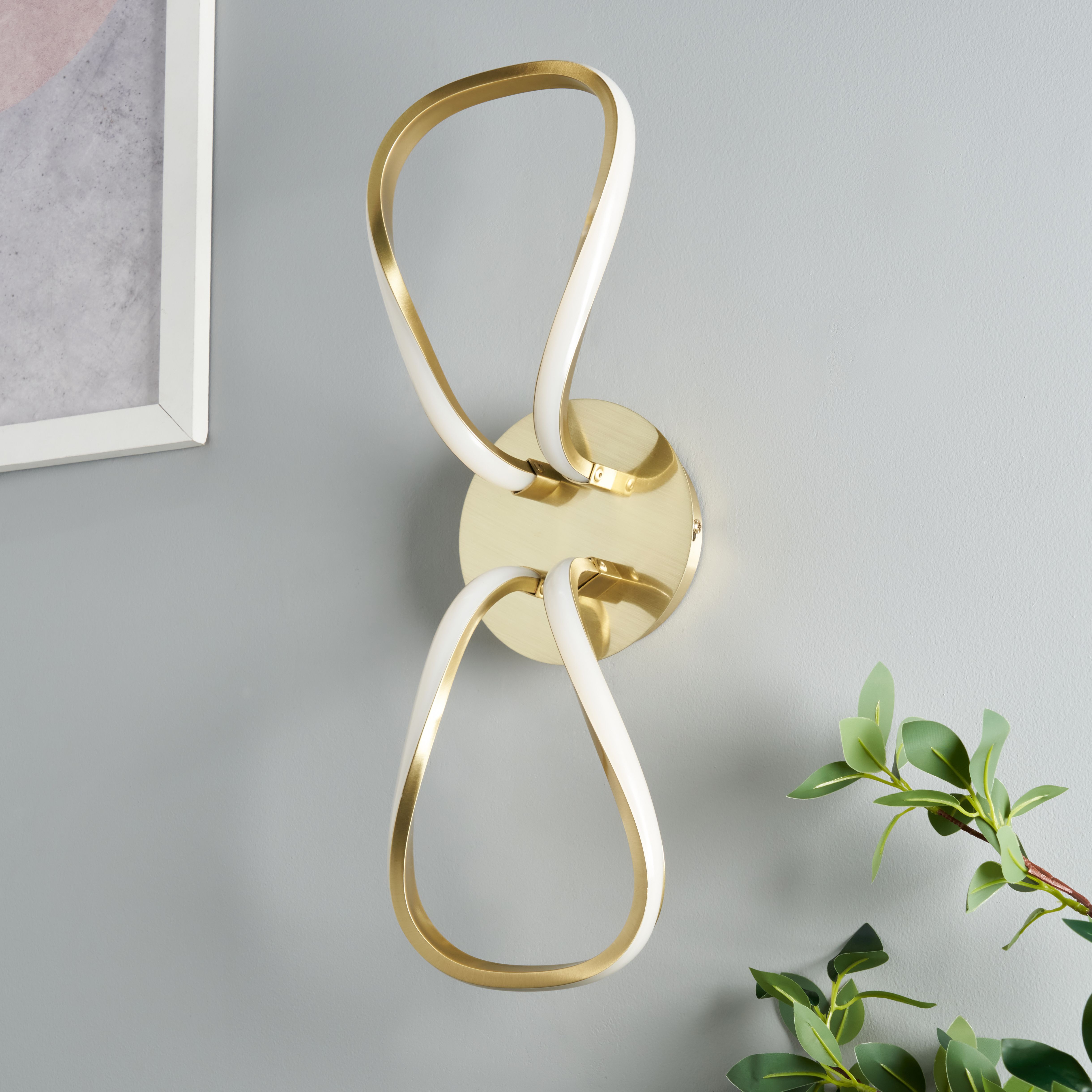 Loop LED Wall Lamp - Warm Brass