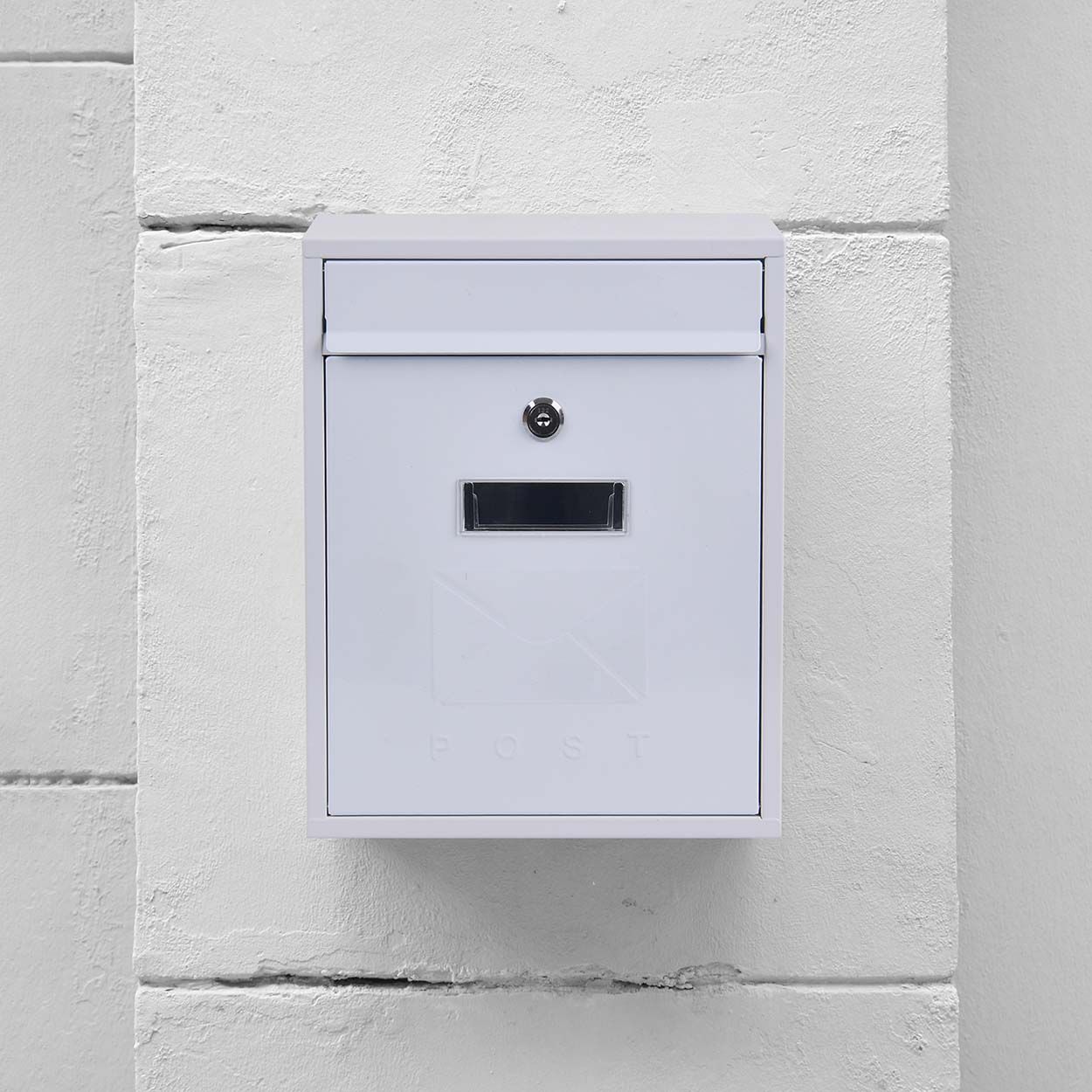 Contemporary Post Box White Gloss