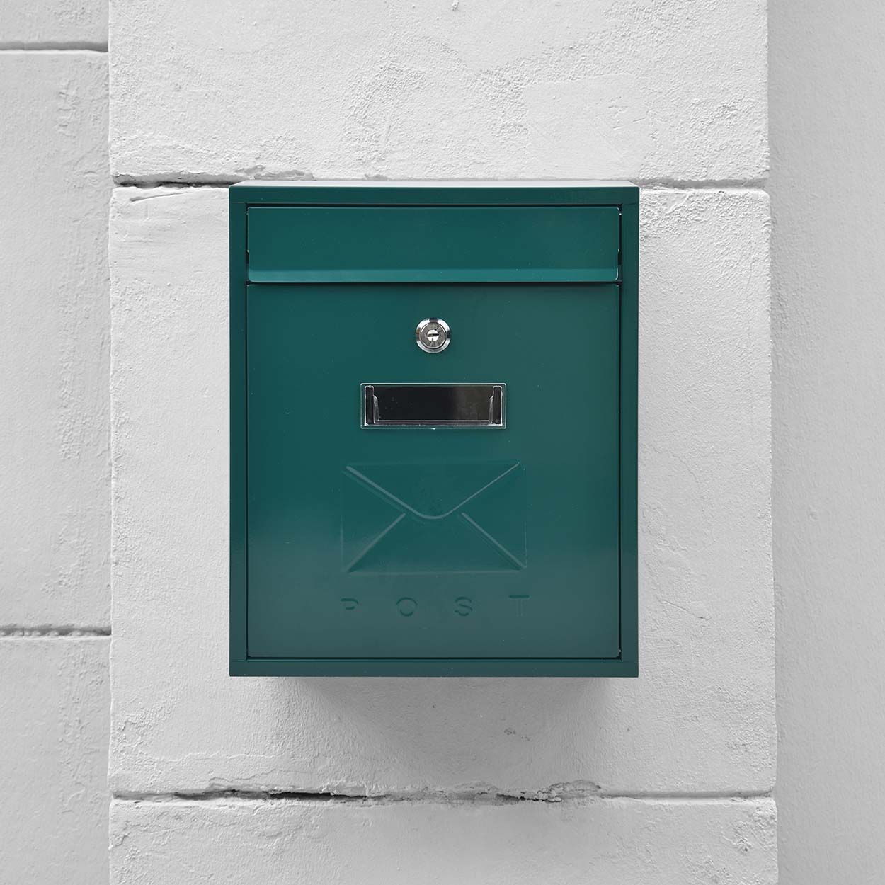 CONTEMPORARY POST BOX GREEN GLOSS