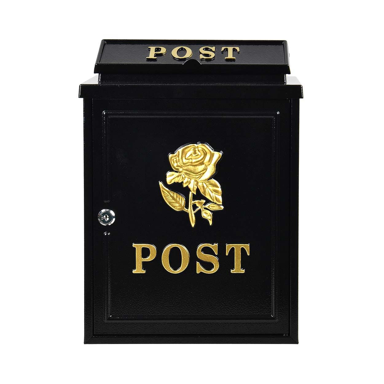 GOLD ROSE POST BOX