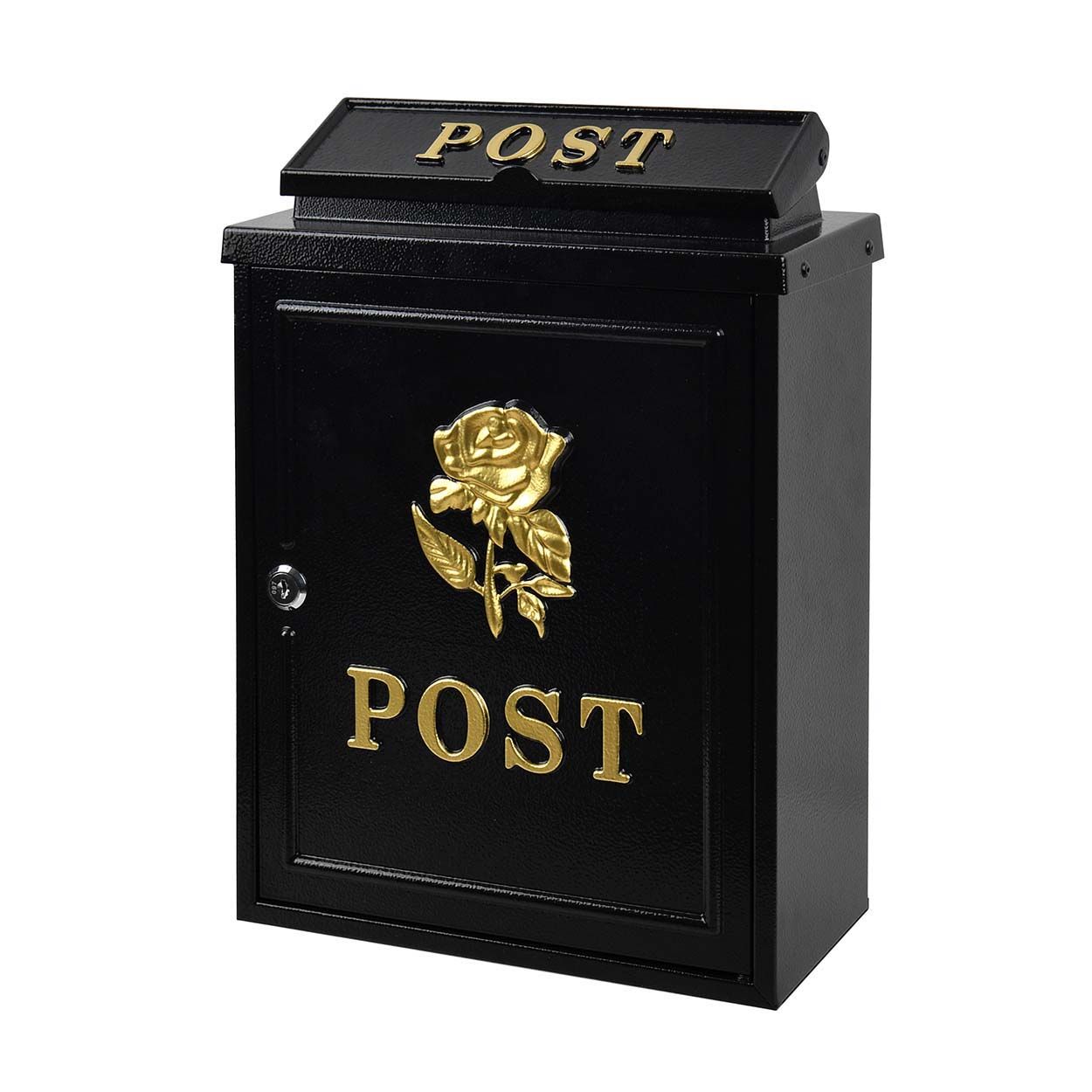 GOLD ROSE POST BOX
