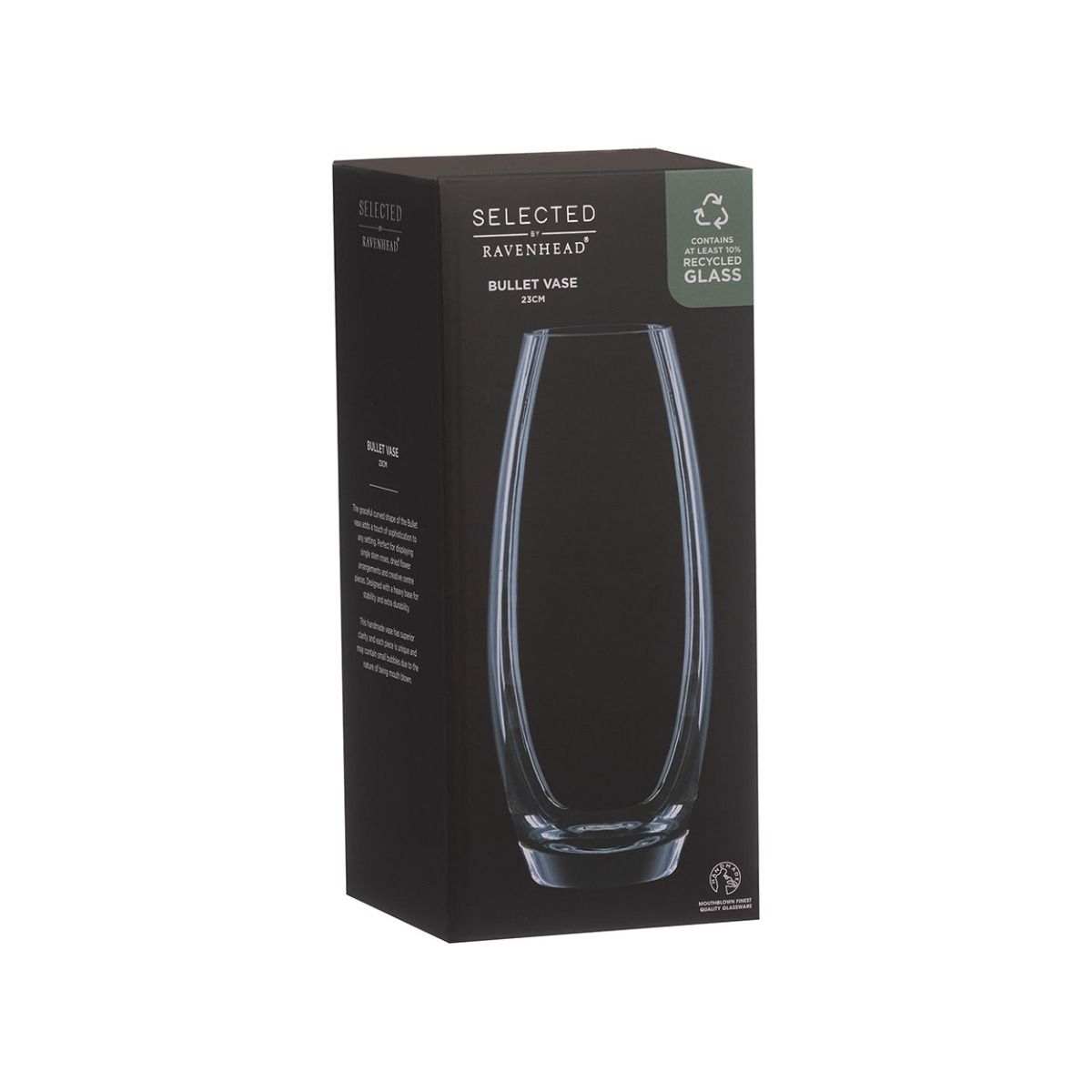 Ravenhead Bullet Vase 23Cm Gift Boxed