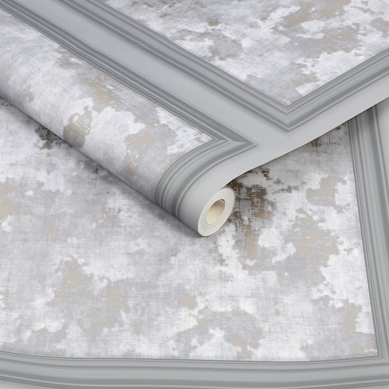 Fresco Urban Texture Panel Grey 10M Wallpaper