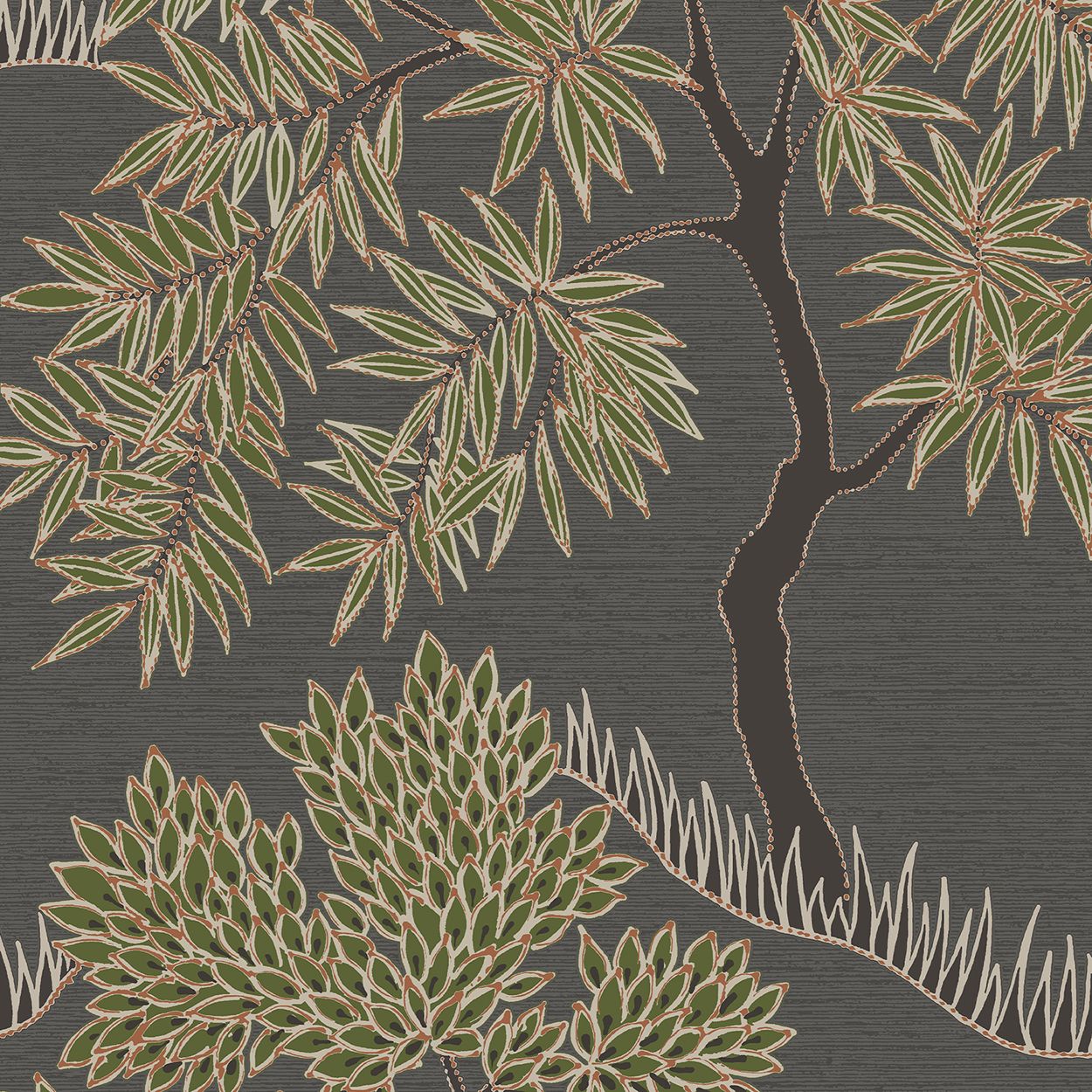 Sublime Trees Charcoal 10M Wallpaper
