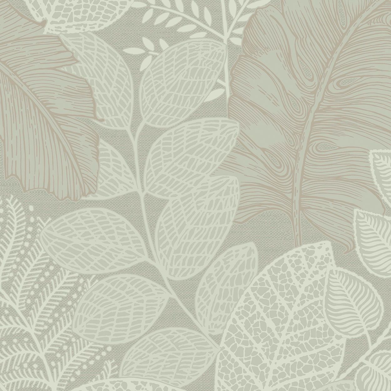 Superfresco Easy Scattered Leaves Sage Green 10M
