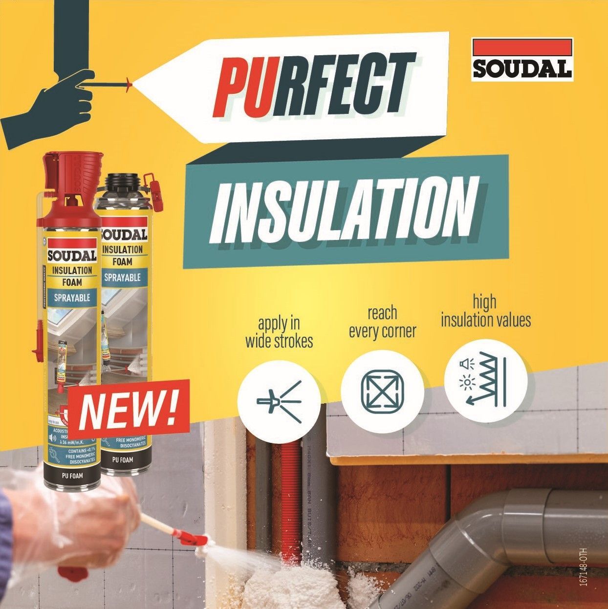 Soudal Sprayable Insulation Foam Genius Gun 750Ml