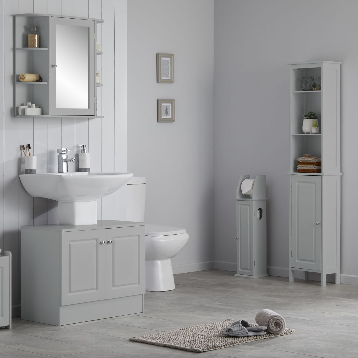 Chatsworth Grey Toilet Roll Holder