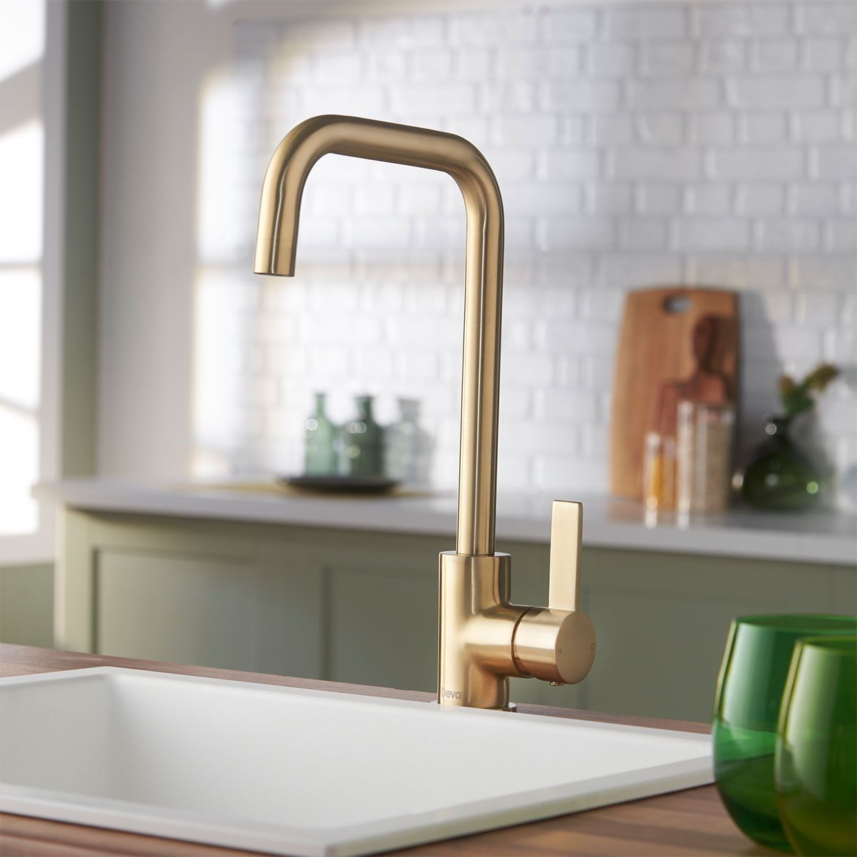 Ashworth Kitchen Sink Mixer Brushed Brass