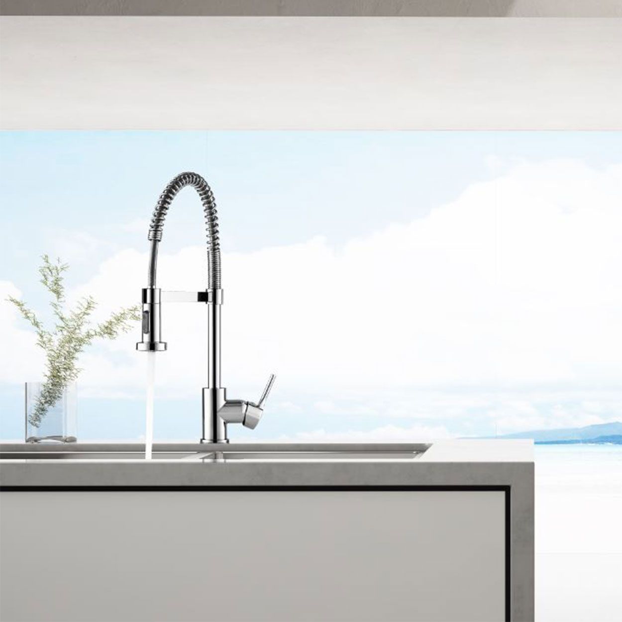 Slinky Pull Out Kitchen Rinser Tap