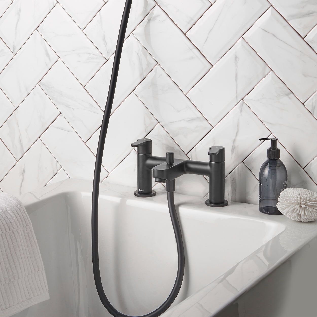 Ethos Bath Shower Mixer Matte Black