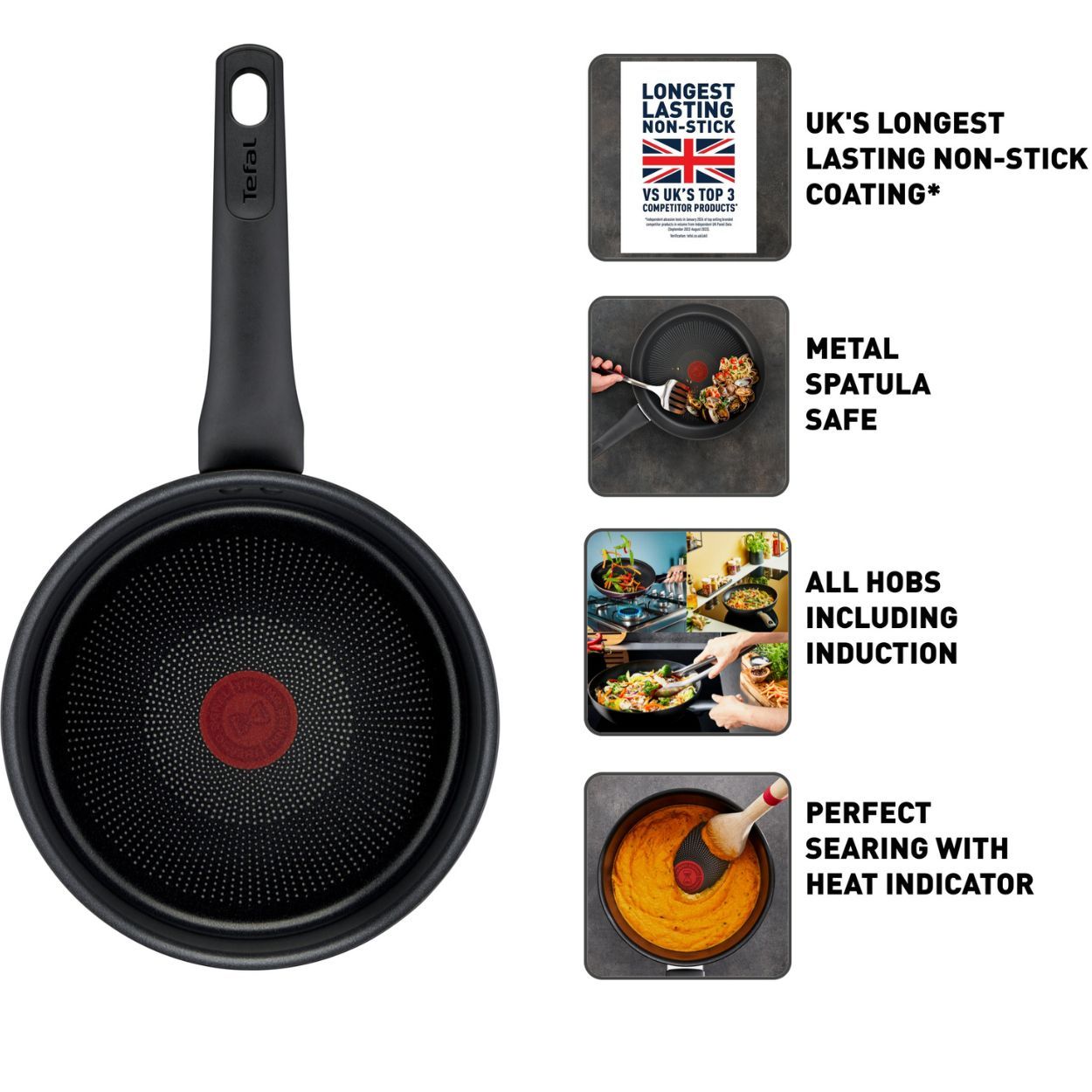 Tefal 16Cm Titanium Excellence Saucepan & Lid