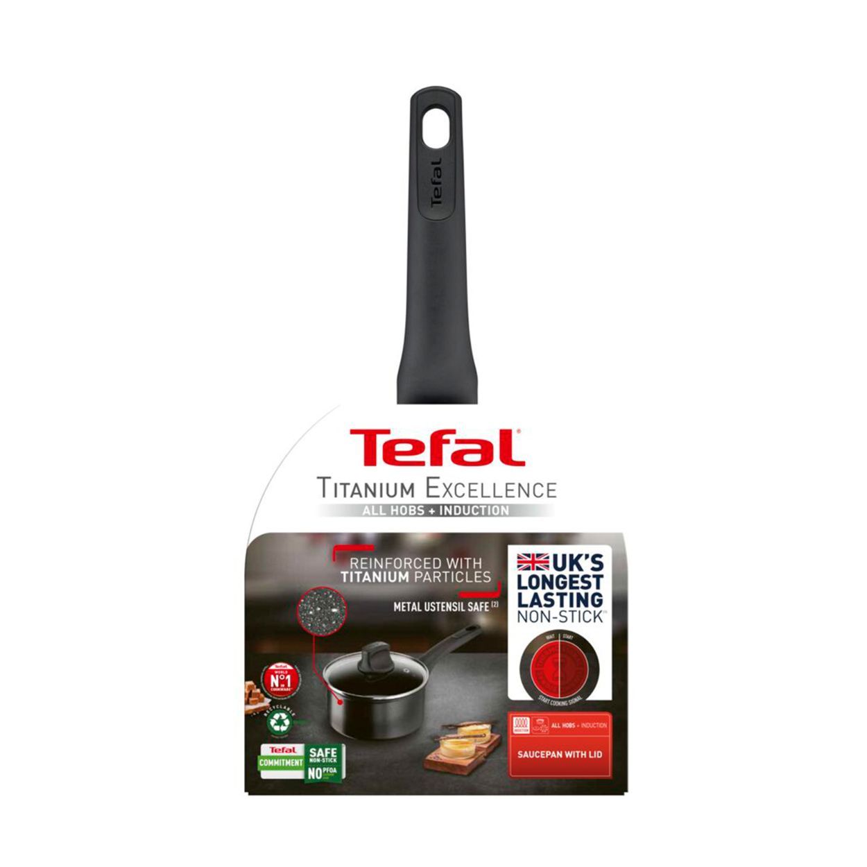 Tefal 18Cm Titanium Excellence Saucepan & Lid
