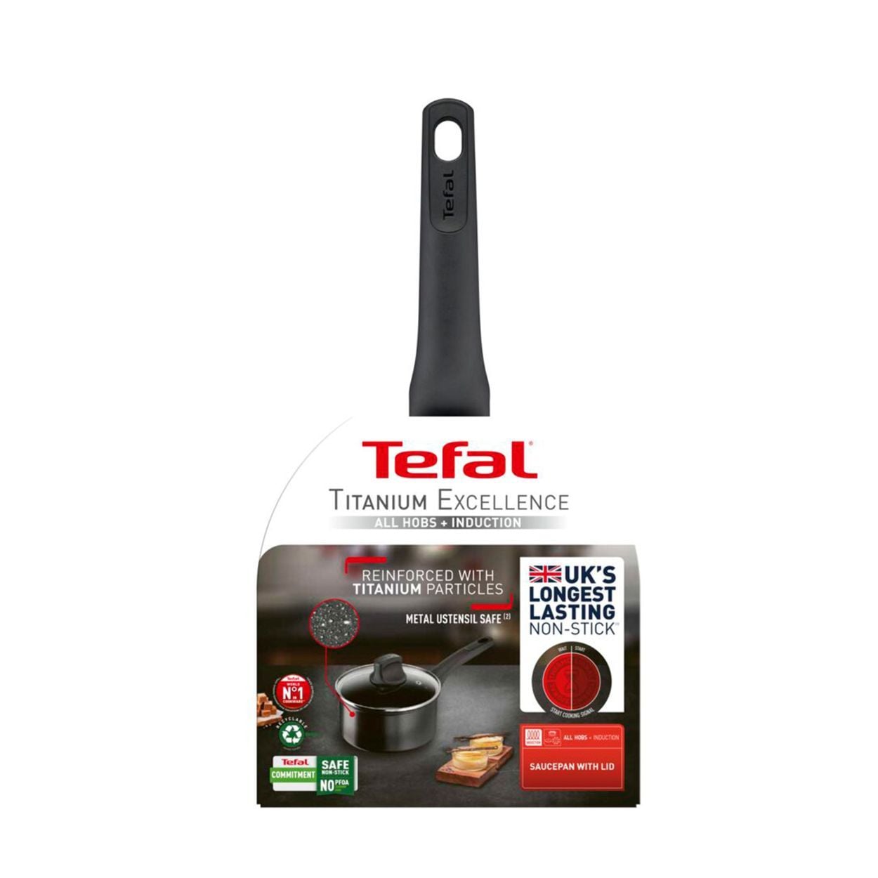 Tefal 20Cm Titanium Excellence Saucepan & Lid
