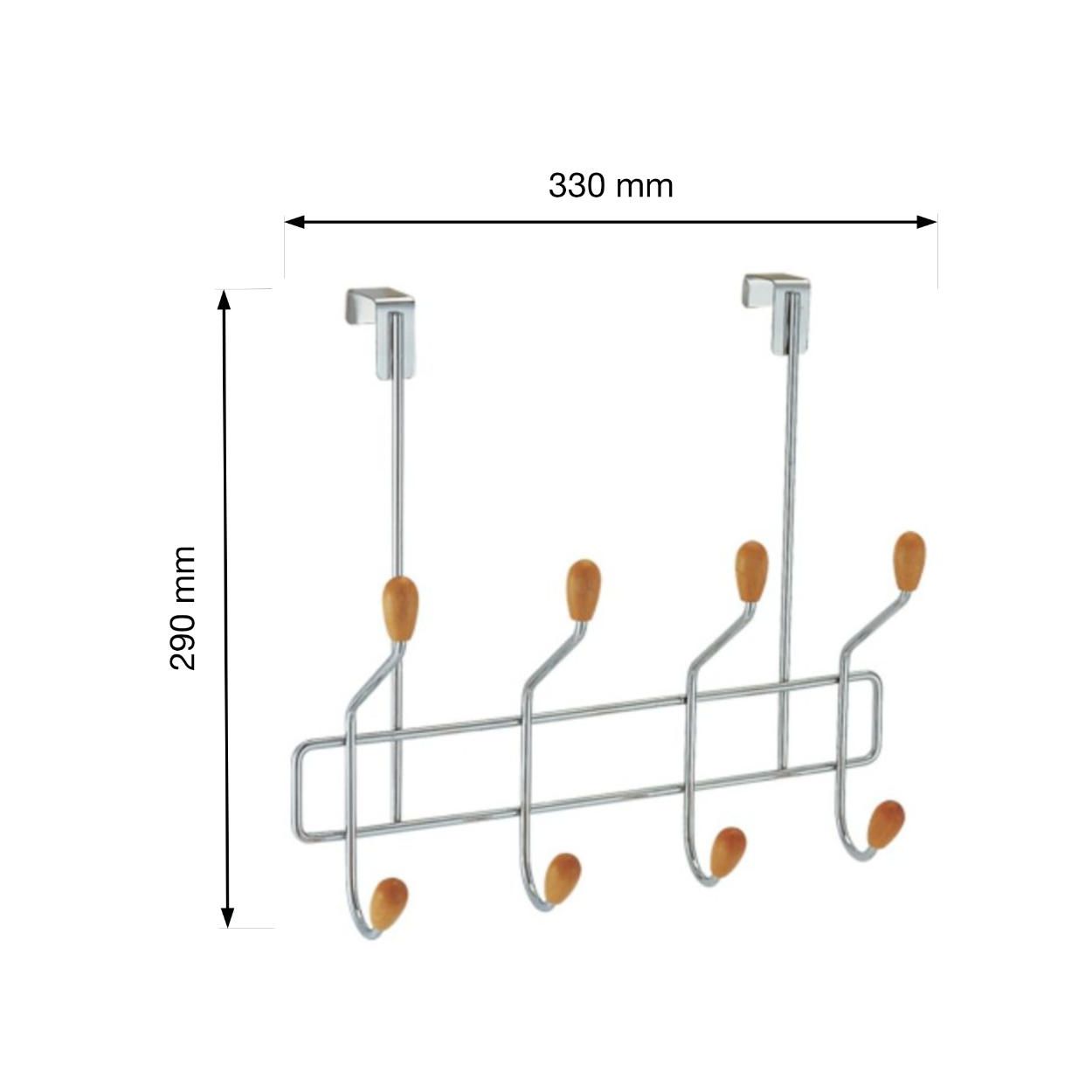 4 Door Hook Hanging Chrome