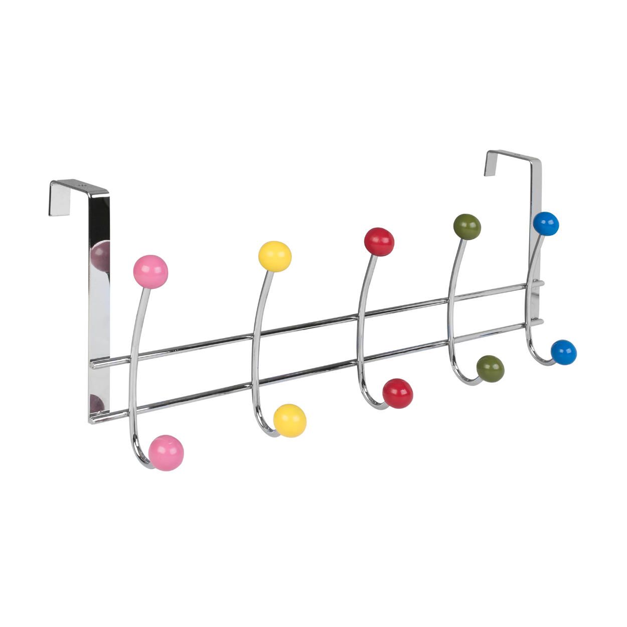 5 Colour Door Hook Hanging Chrome